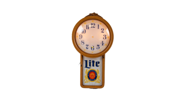 Miller Lite Plastic Light-Up Clock Auction | Mecum On Time