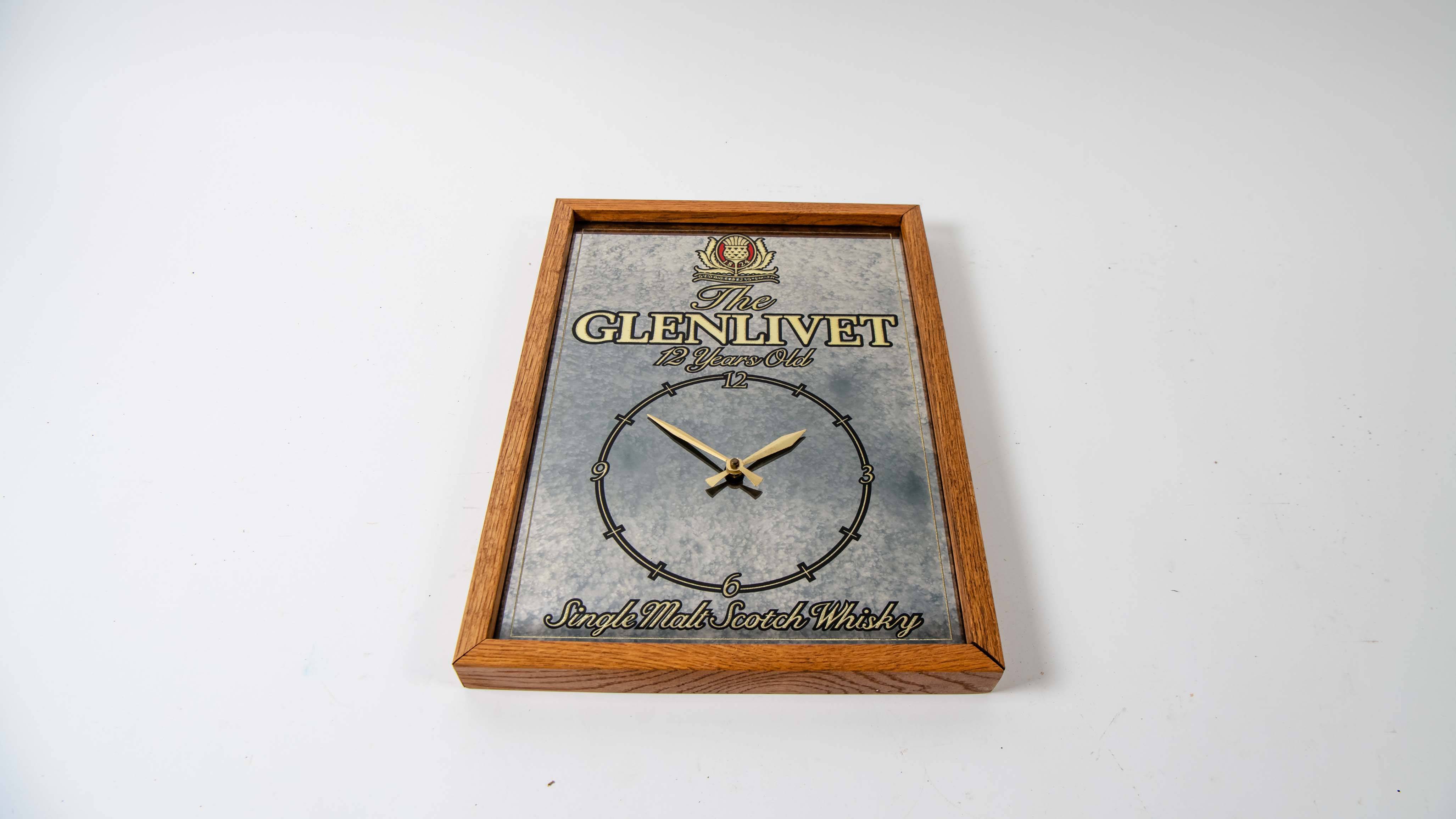 Glenlivet Single-Sided Clock Mirror Advertisement Auction | Mecum