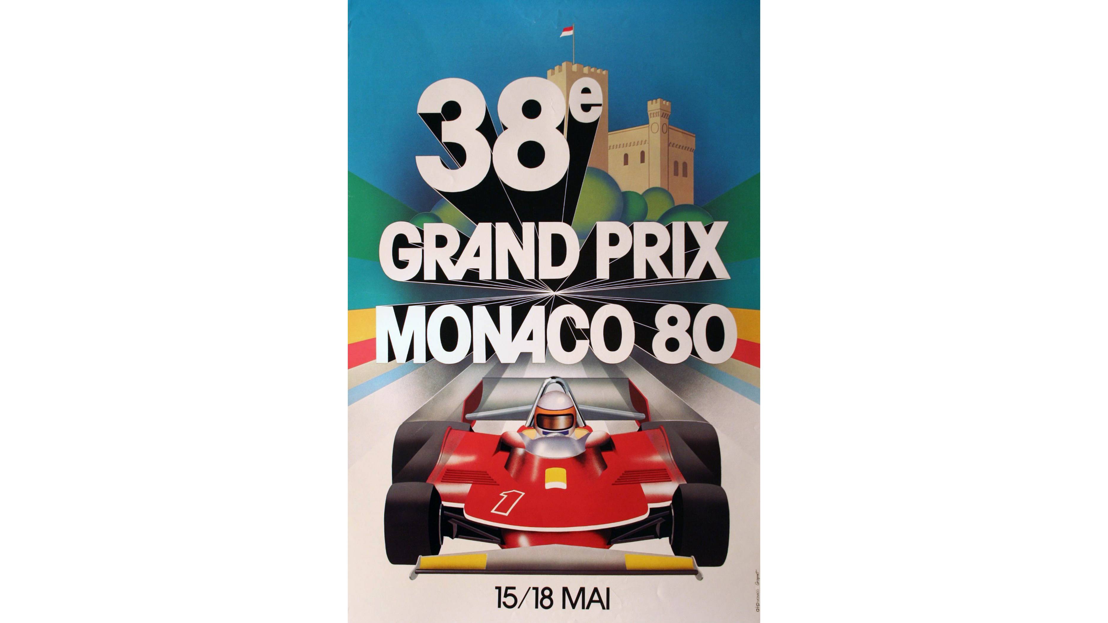 Grand Prix de Monaco ペーパーパック フランス語版 1980 Monaco Grand Prix Poster Auction | Mecum On Time