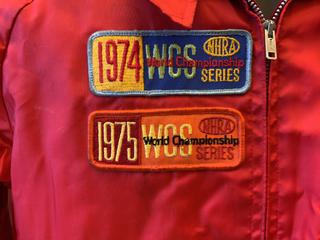 NHRA Racing Jacket with Various Racing Patches Auction