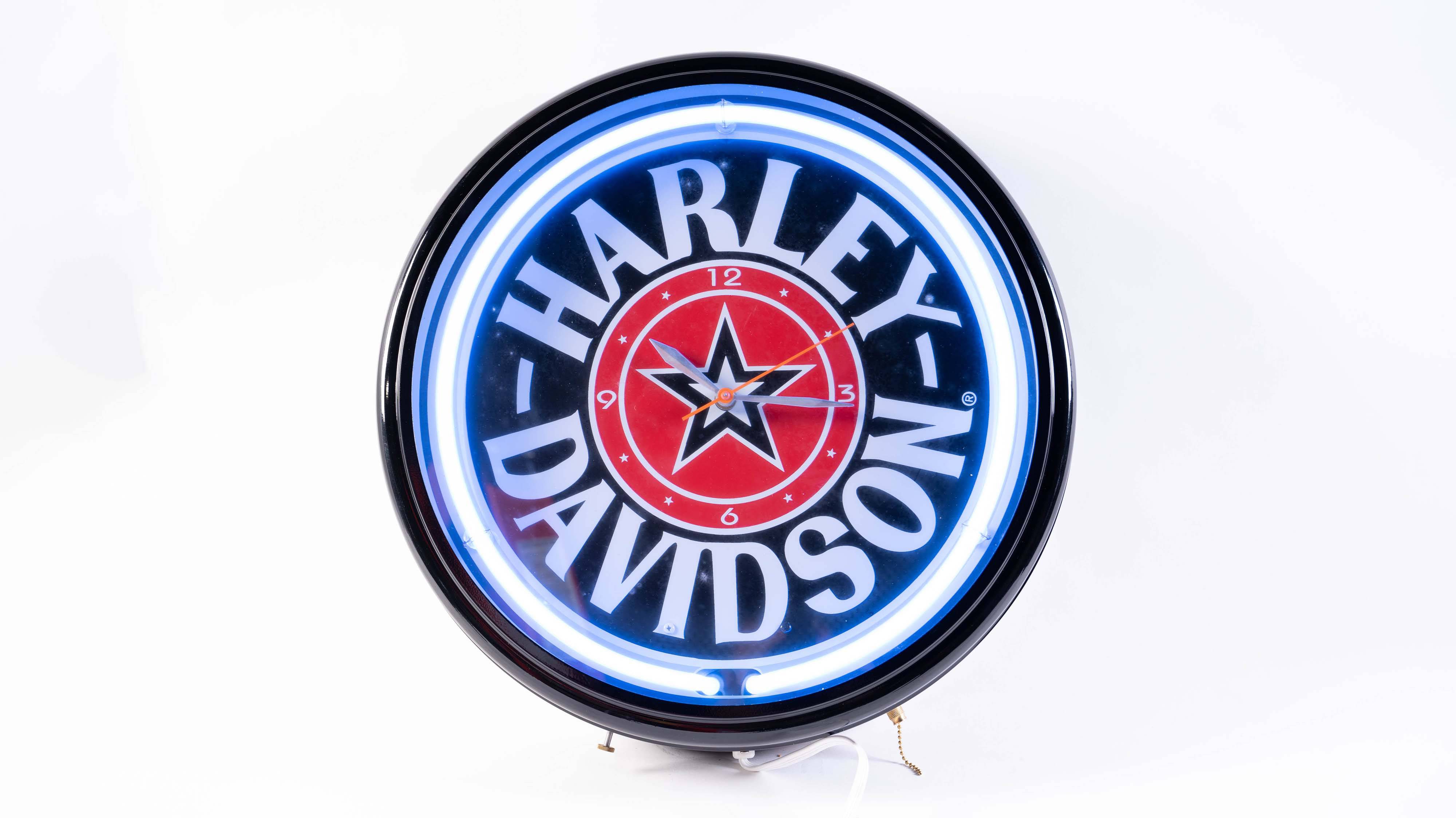 Harley-Davidson, Harley Fat Boy Neon Clock Auction | Mecum On Time