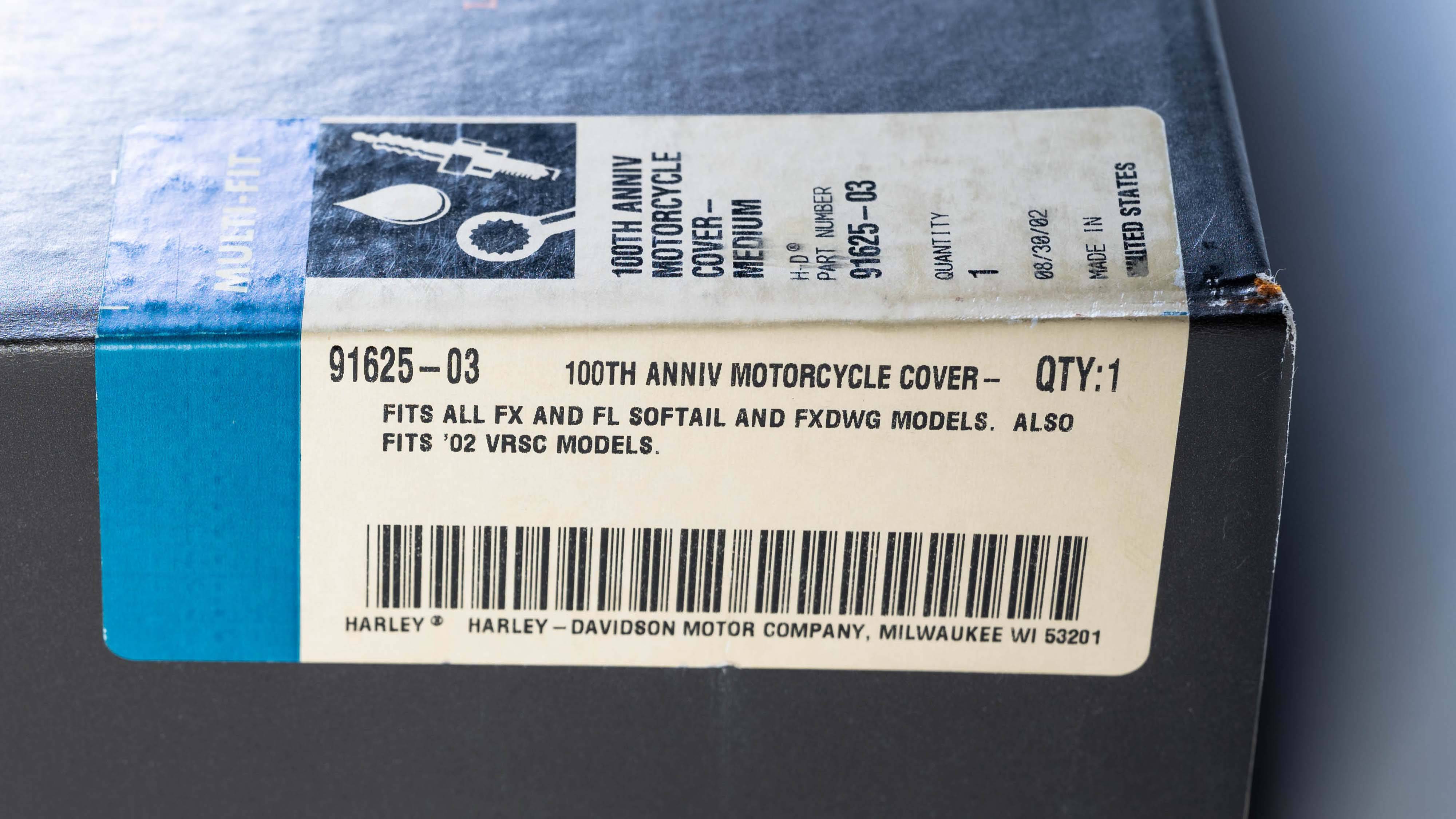 Harley-Davidson 100th Anniversary Motorcycle Cover, Medium Auction