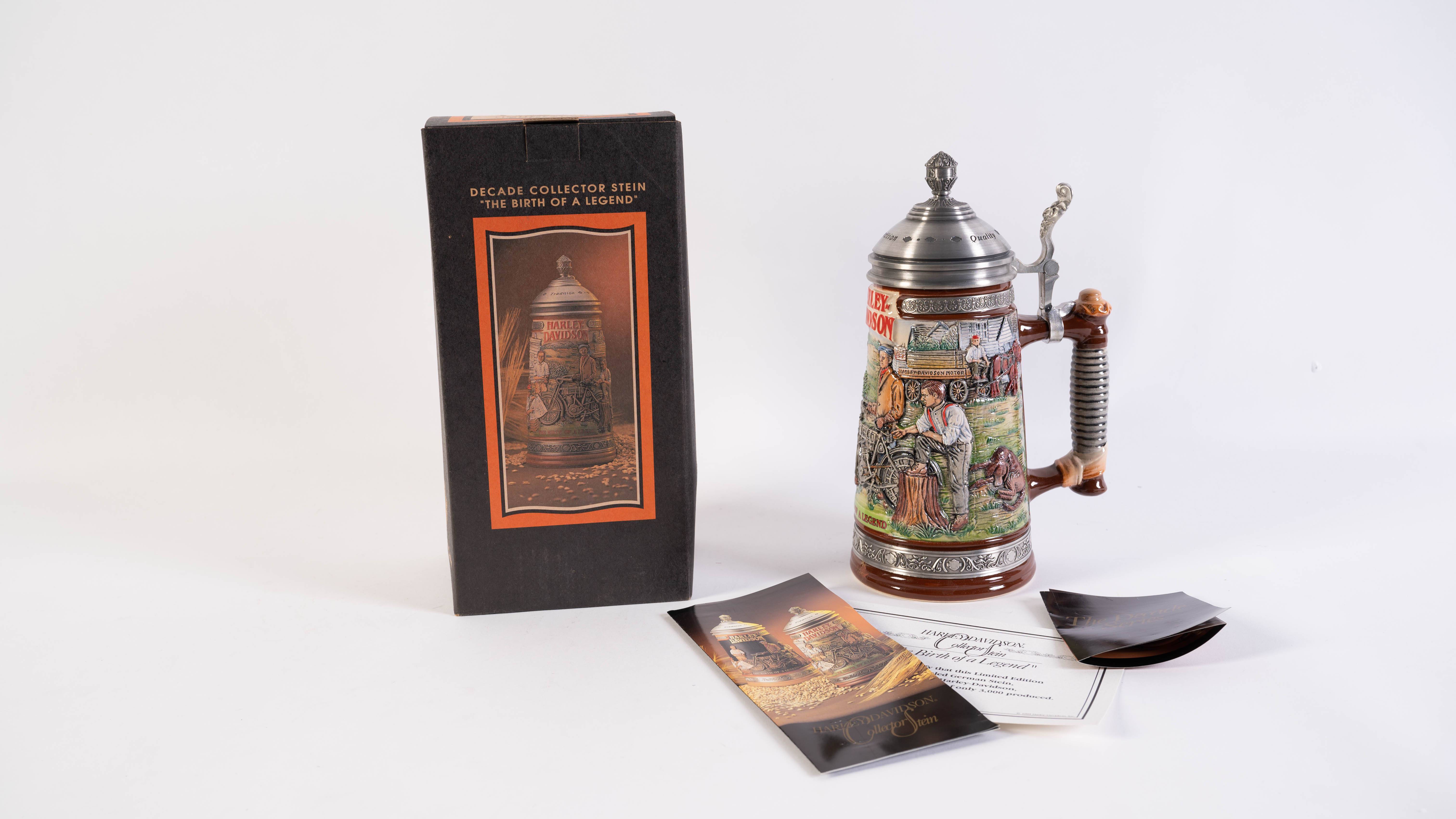 1993 Harley-Davidson Decade Collection Beer Stein, 