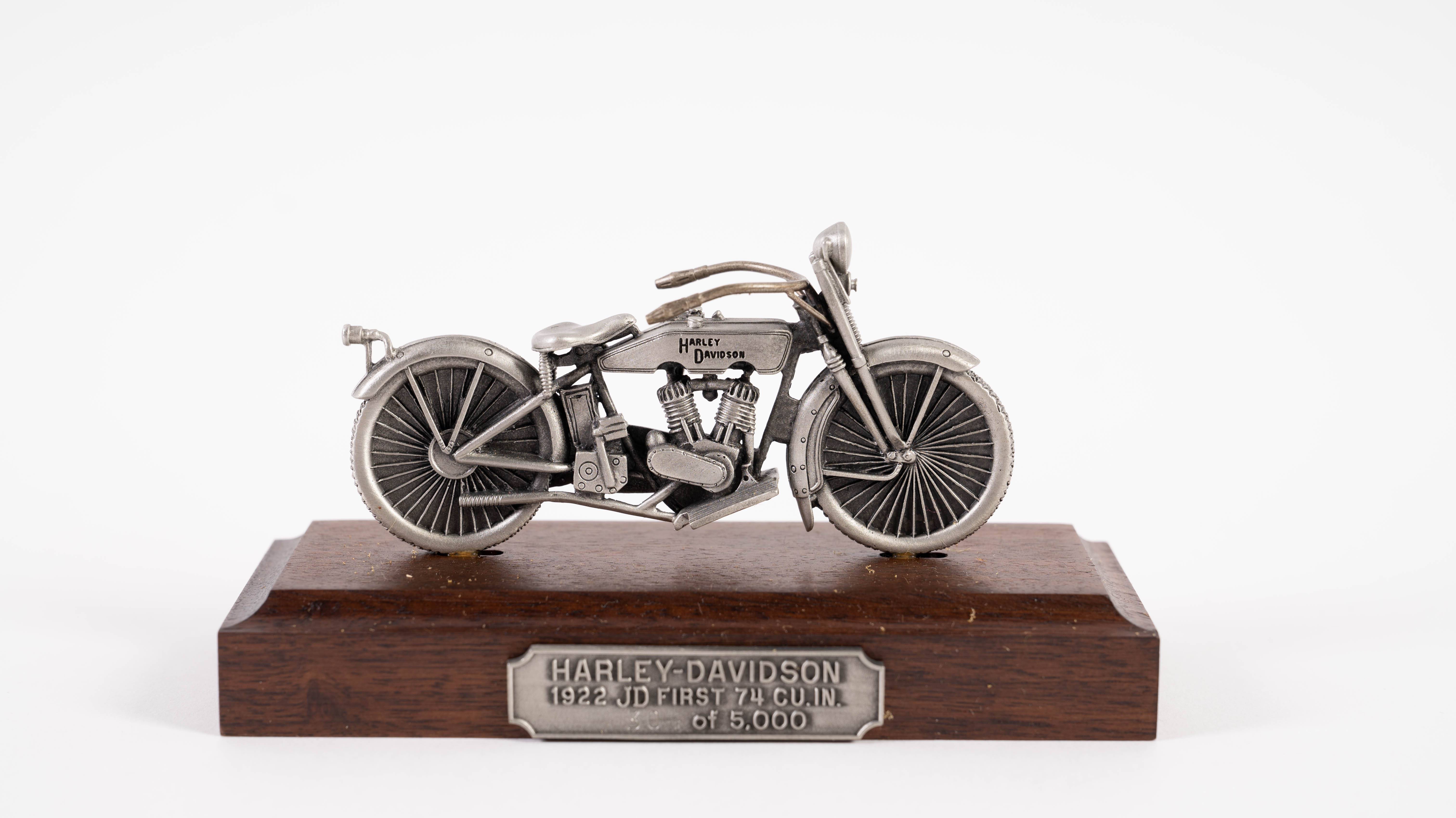 1922 Harley-Davidson JD First 74 cu in. Pewter Replica, #304 of