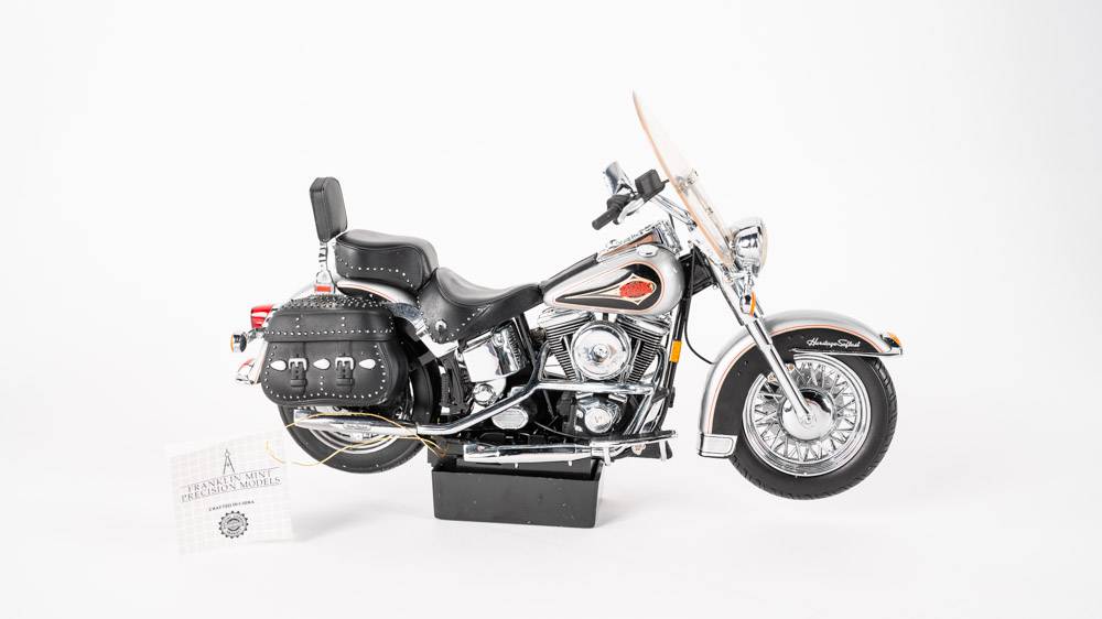 Vintage Harley Davidson Miniature Die-cast Heritage Soft Tail by