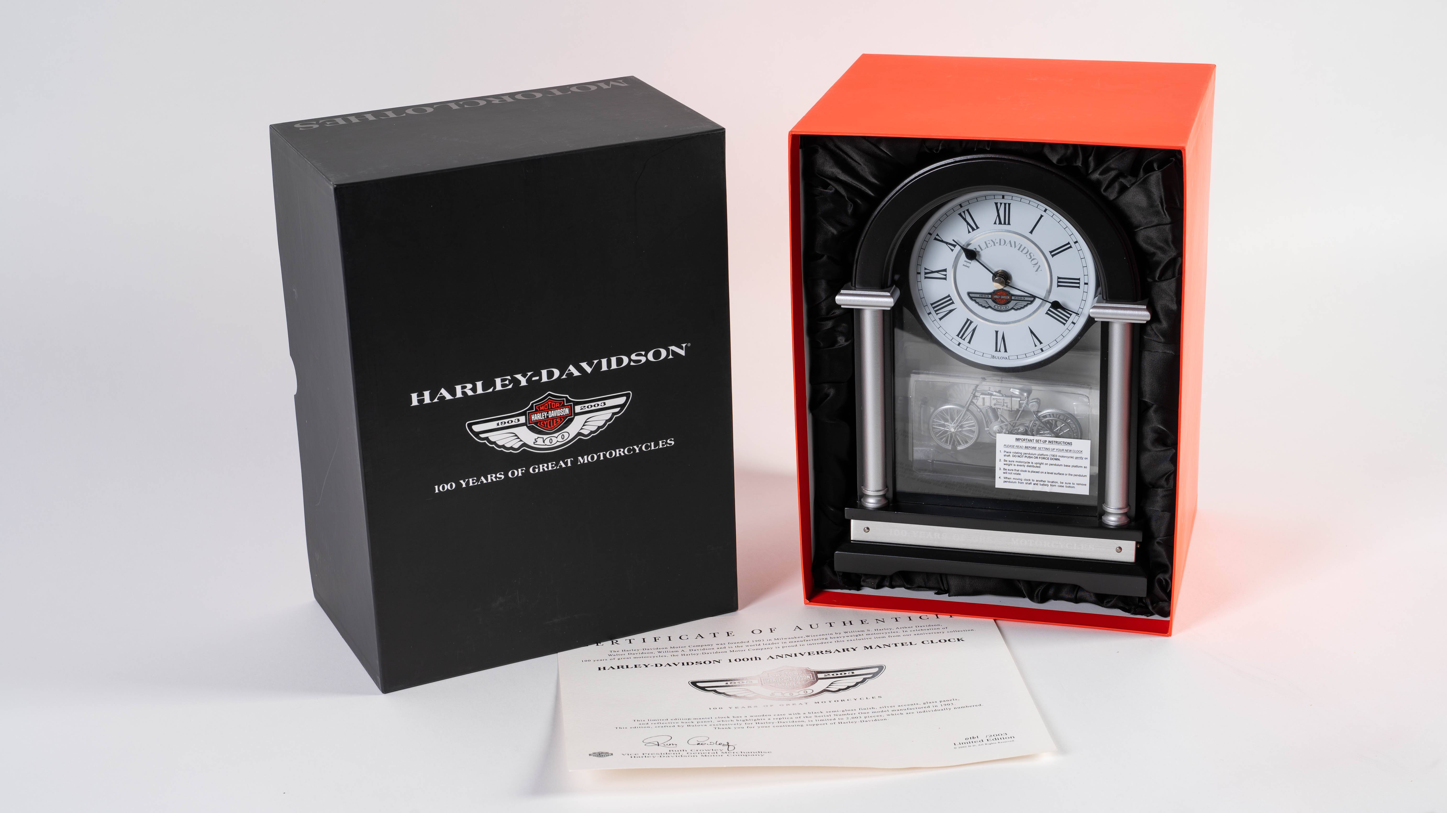 Harley-Davidson 100th Anniversary Mantel Top Clock Auction | Mecum