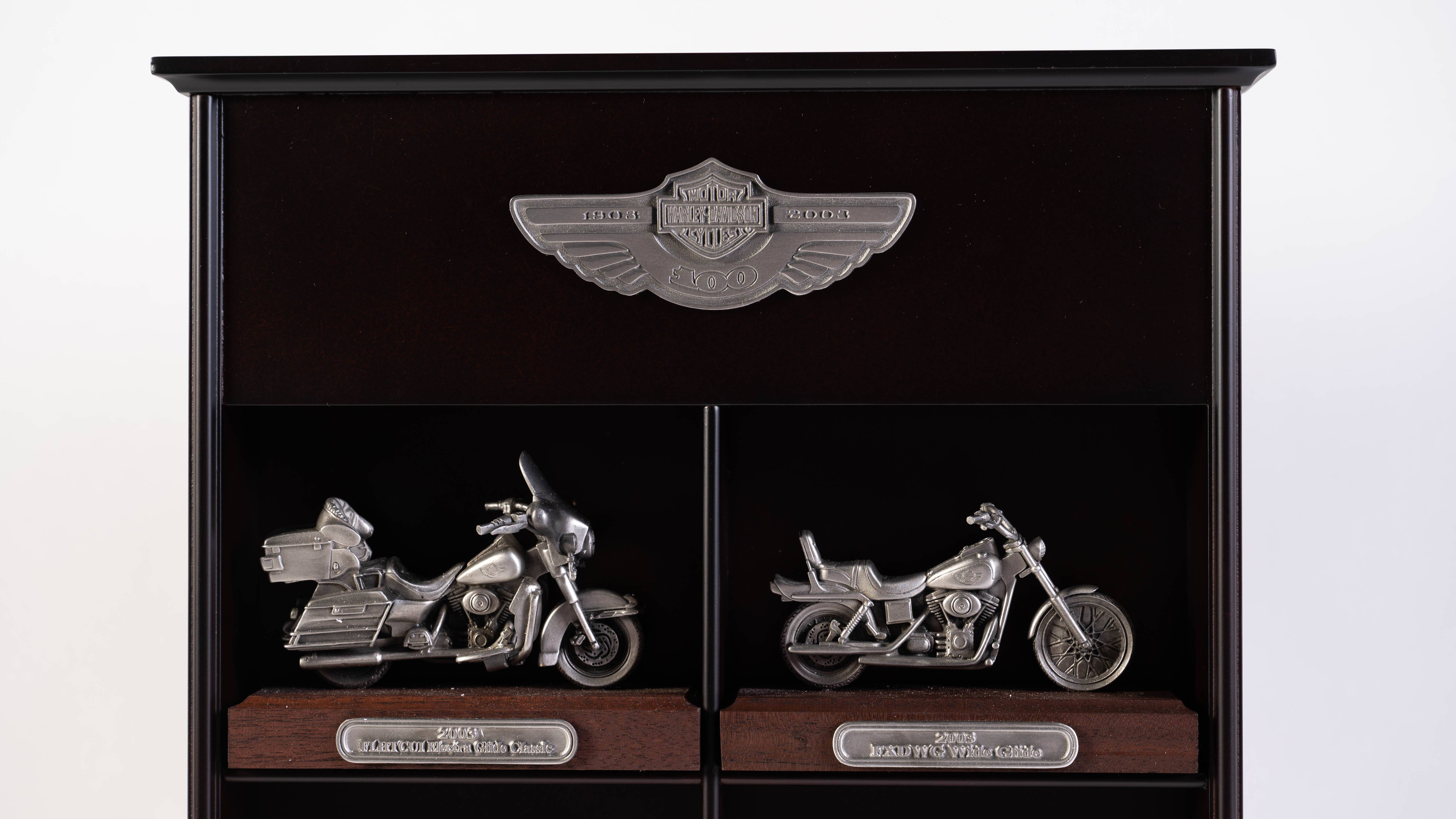  motorrad 100周年記念BOX Harley-Davidson 100th Anniversary Pewter Model Set with Display