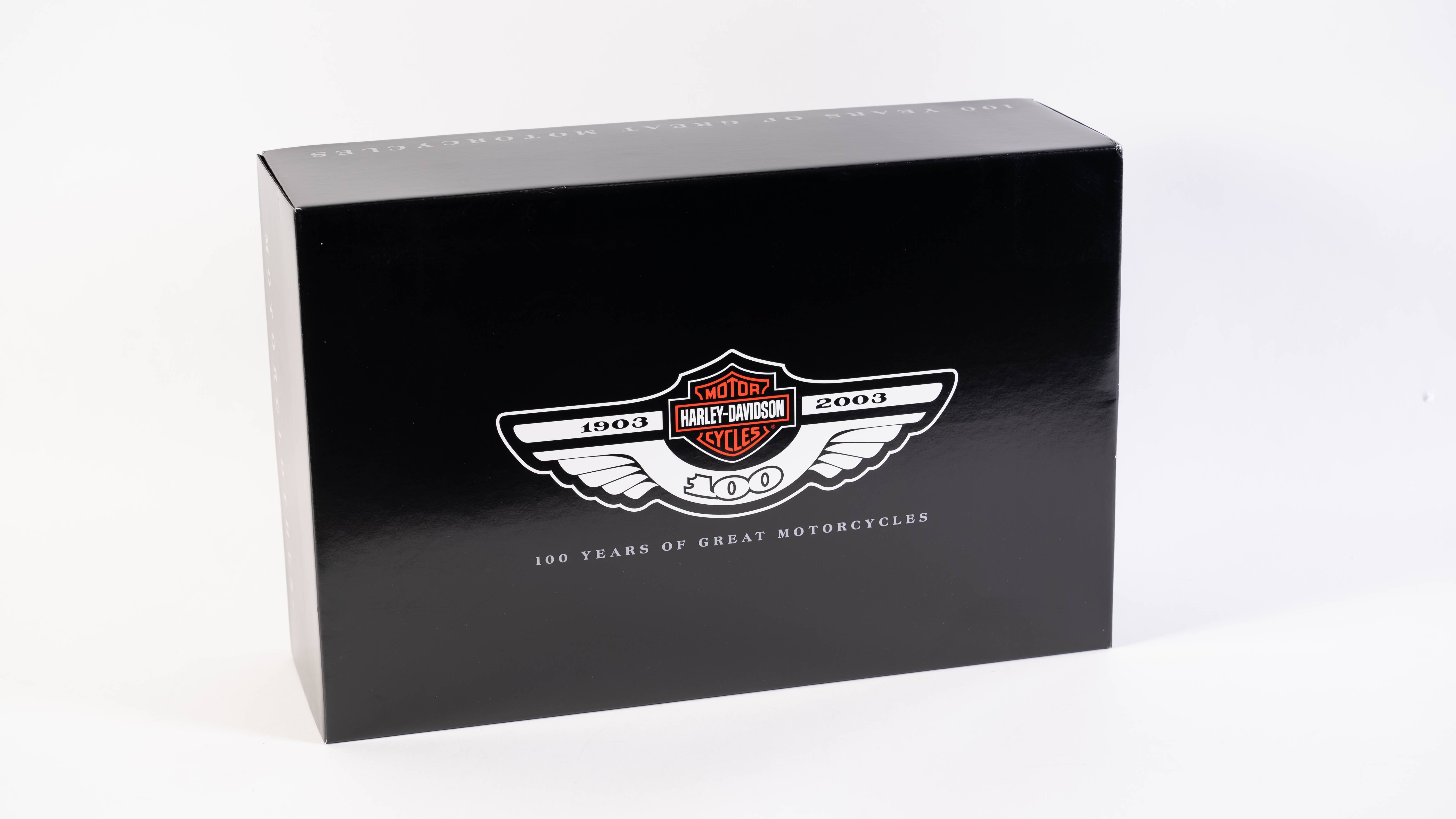 Harley-Davidson 100th Anniversary Pewter Model Set with Display