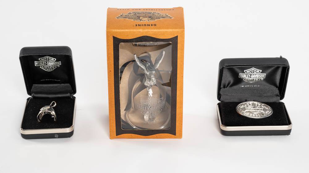 2003 Harley-Davidson 100th Anniversary Holiday Glass Bell