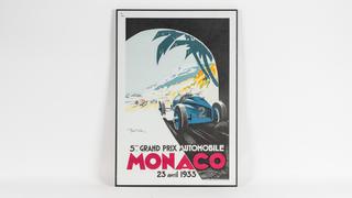 Poster Manifesto Locandina Pubblicità Stampa Vintage Automobili Circuito Monaco