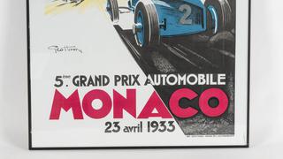1933 5éme Grand Prix Automobile Monaco Race Poster, Artwork By Geo Ham Auction | Mecum On Time - Foto 7