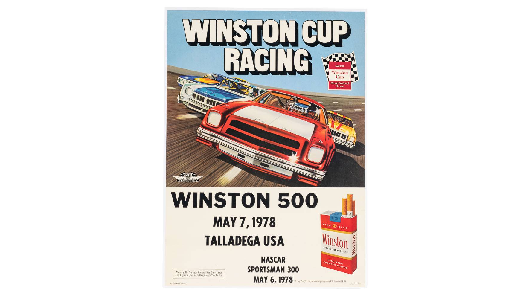 1978 Winston 500 at Talladega Race Poster, A Postponed Event Due