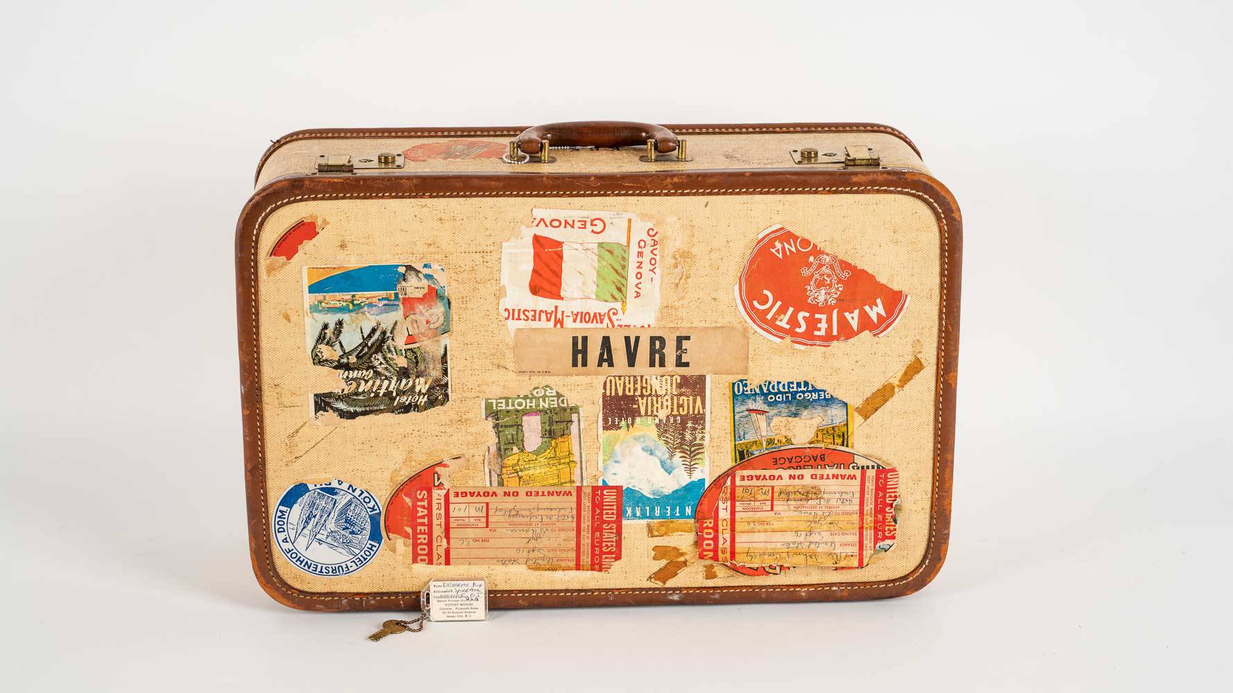 Amelia Earhart Inspired Canvas Suitcase Auction Mecum On Time