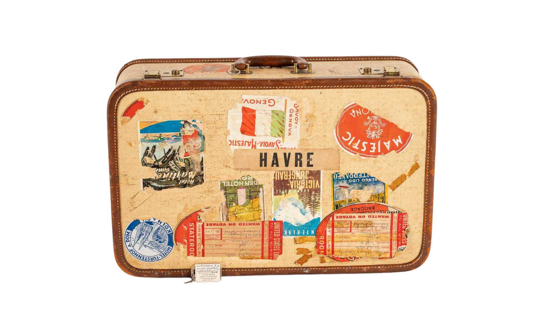 Amelia Earhart Inspired Canvas Suitcase Auction Mecum On Time
