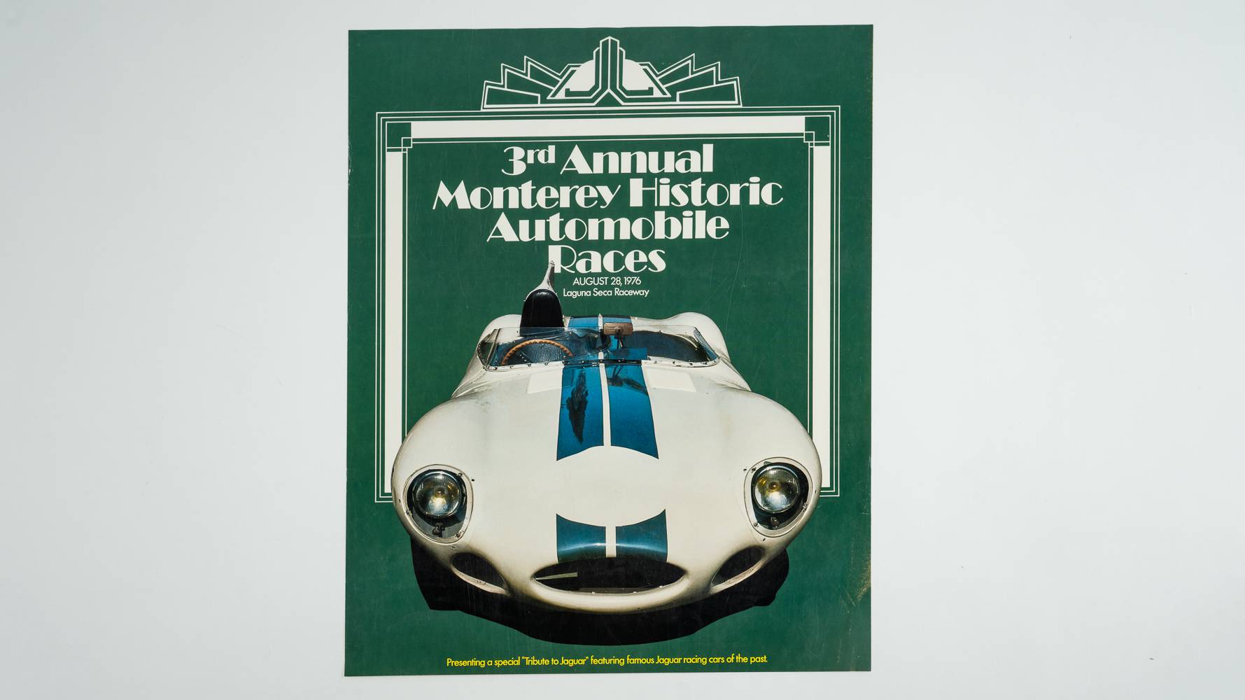 Original 1976 3rd Annual Monterey Historics Race Poster featuring