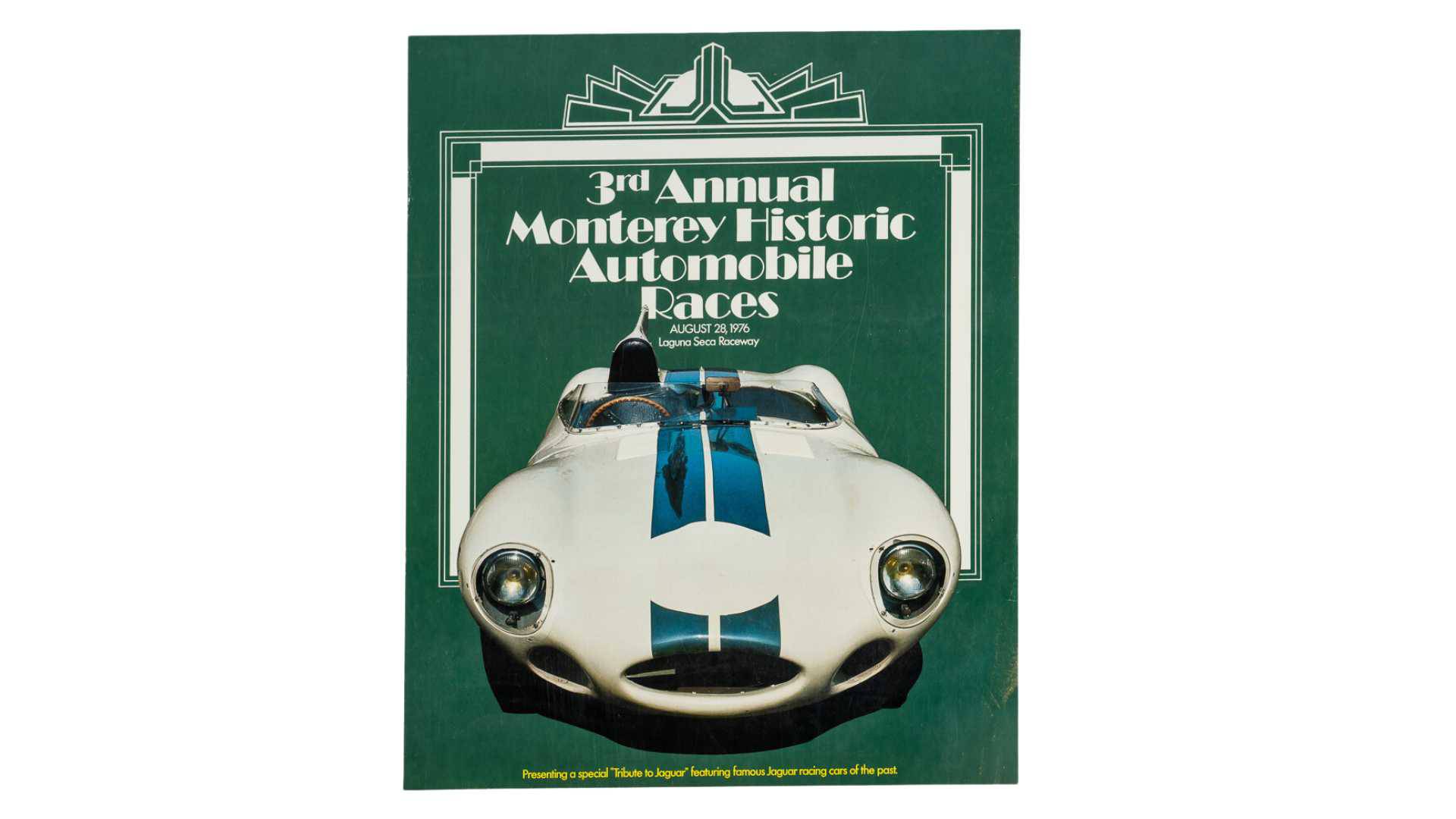 Original 1976 3rd Annual Monterey Historics Race Poster featuring