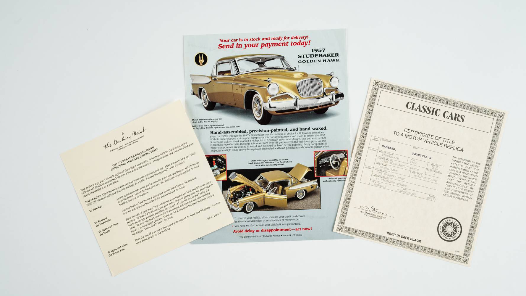 1:24 Scale 1957 Studebaker Golden Hawk Auction | Mecum On Time