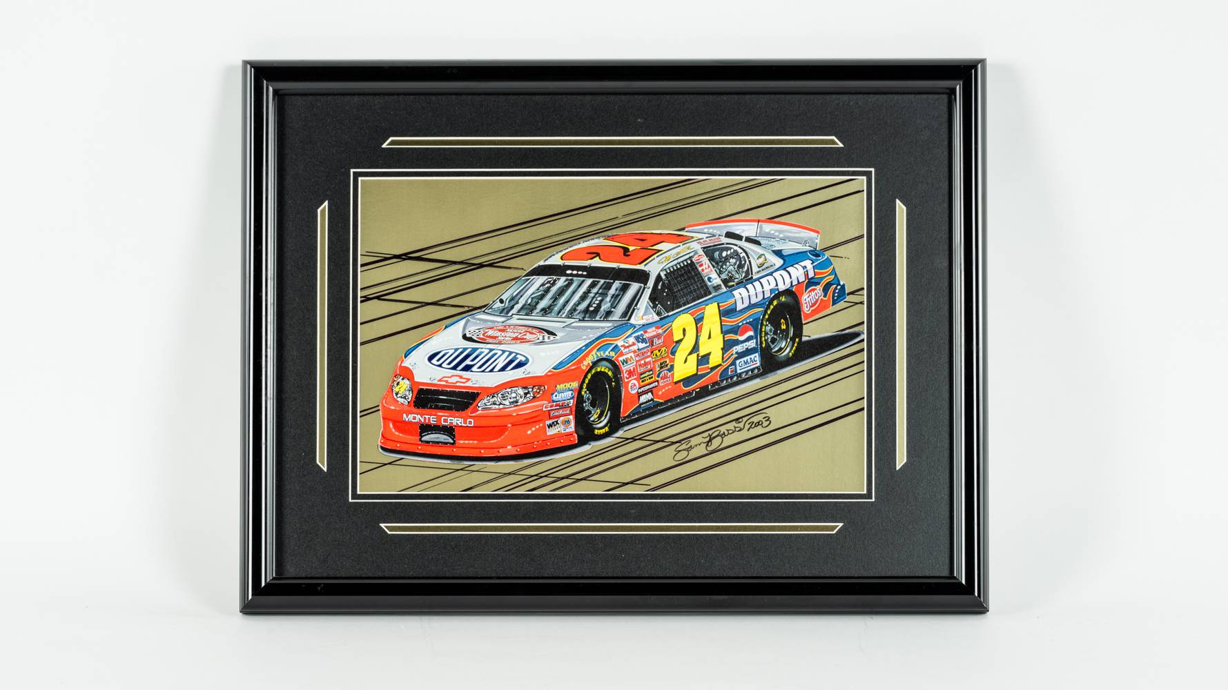 Original 2003 No. 24 DuPont Victory Lap, Signed by Artist, Sam