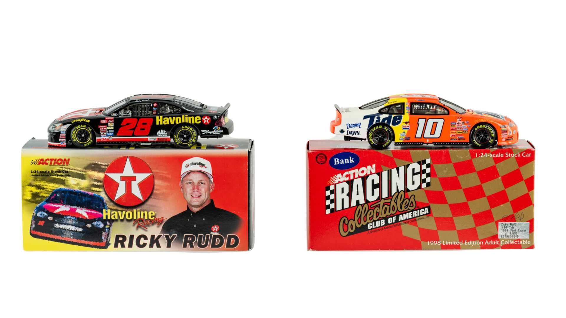 1998 No. 10 Tide Stock Car Bank Autographed by Ricky Rudd