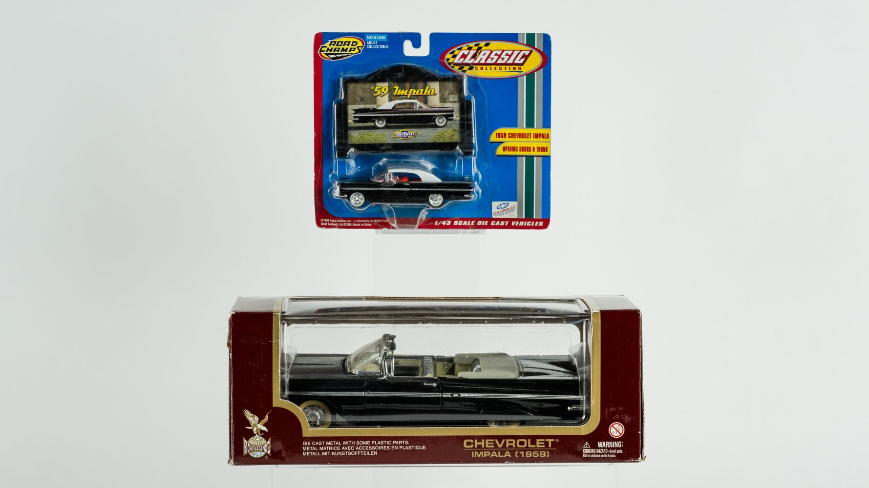 1959 Chevy Impala Die-Cast Models by Road Champs & Road Legends