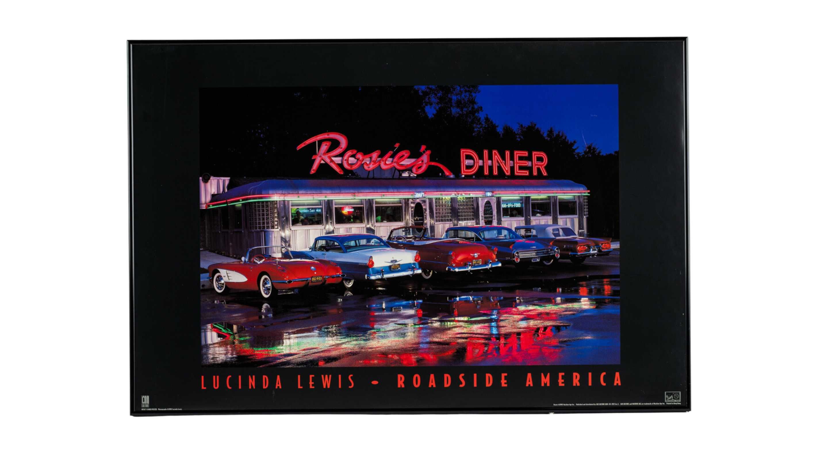 LED ライティング ポスターROAD SIDE of AMERICA 1992 Rosie's Diner Light-Up Poster Auction | Mecum On Time