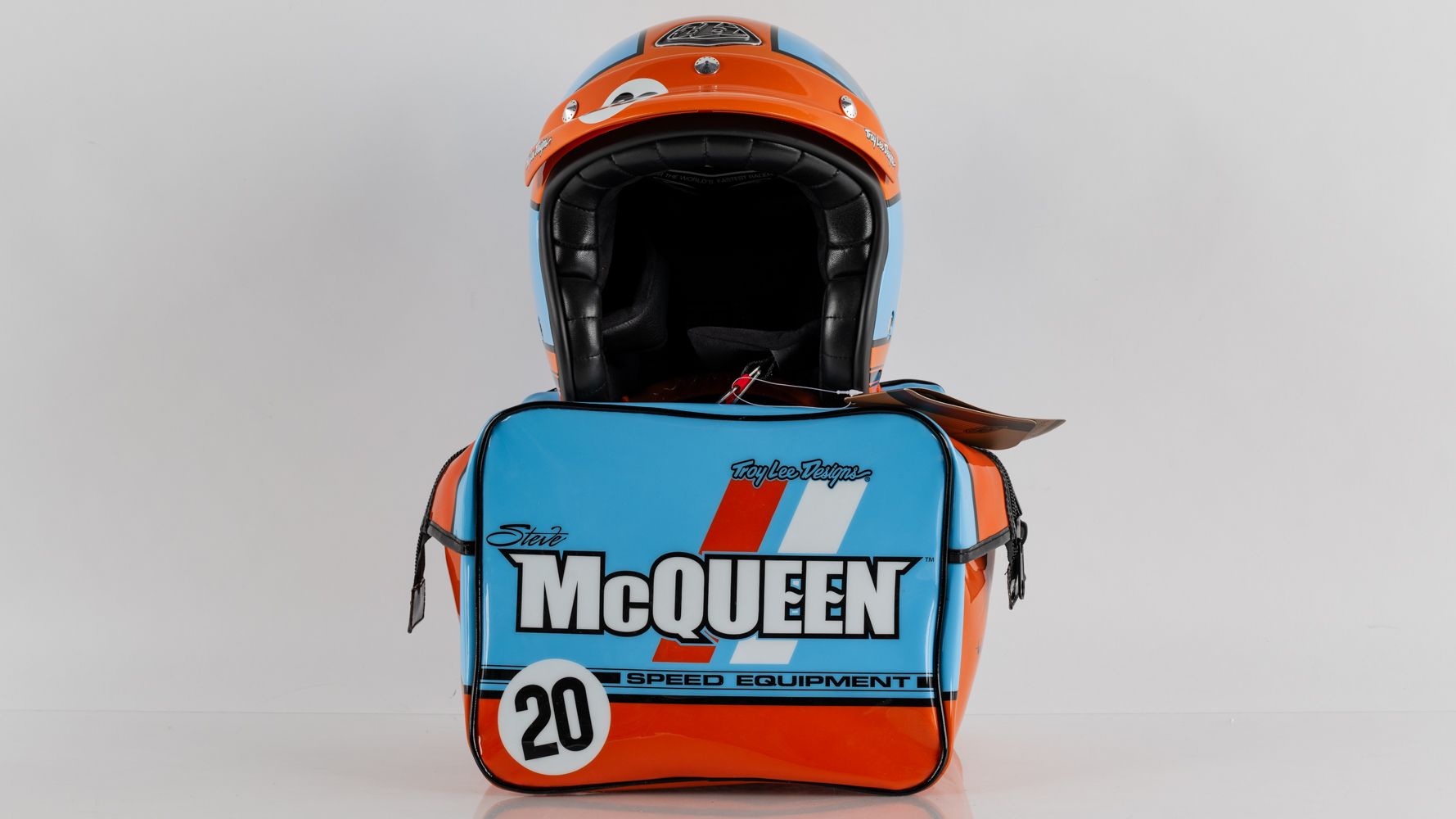 Steve McQueen Troy Lee Designs No. 20 Open Face Racing Helmet 
