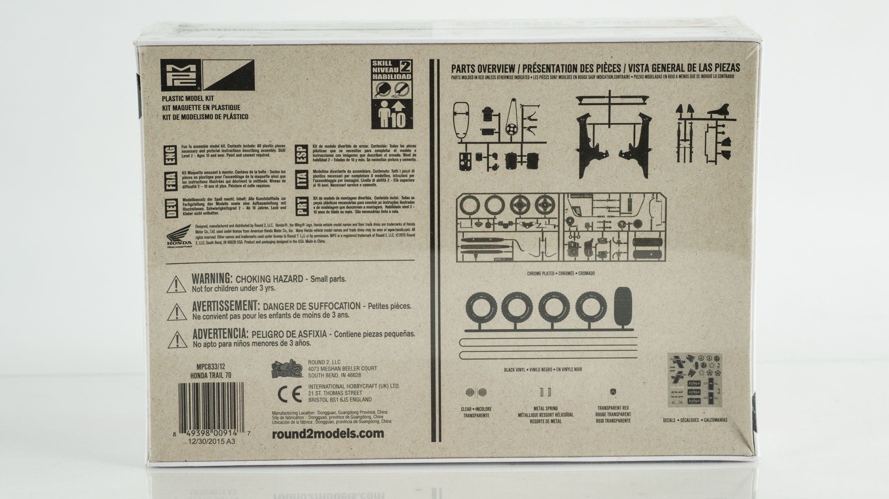 1:8 Scale 2015 Honda Trail 70 Model Kit Auction