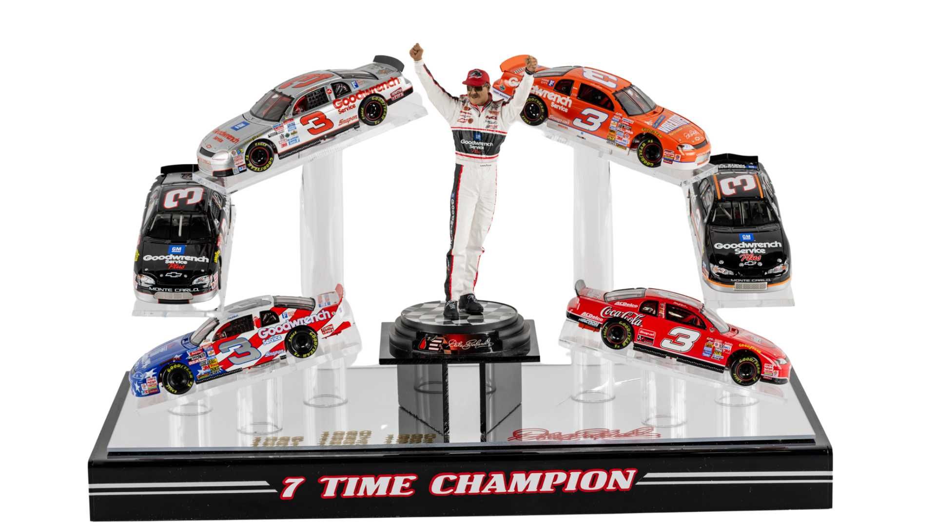 1980 1994 Dale Earnhardt 7 Time Champion Car Figurine Display