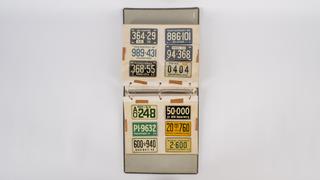 1959 Set of 5 Wheaties Cereal Mini Bicycle License Plates Plus 1 Pre