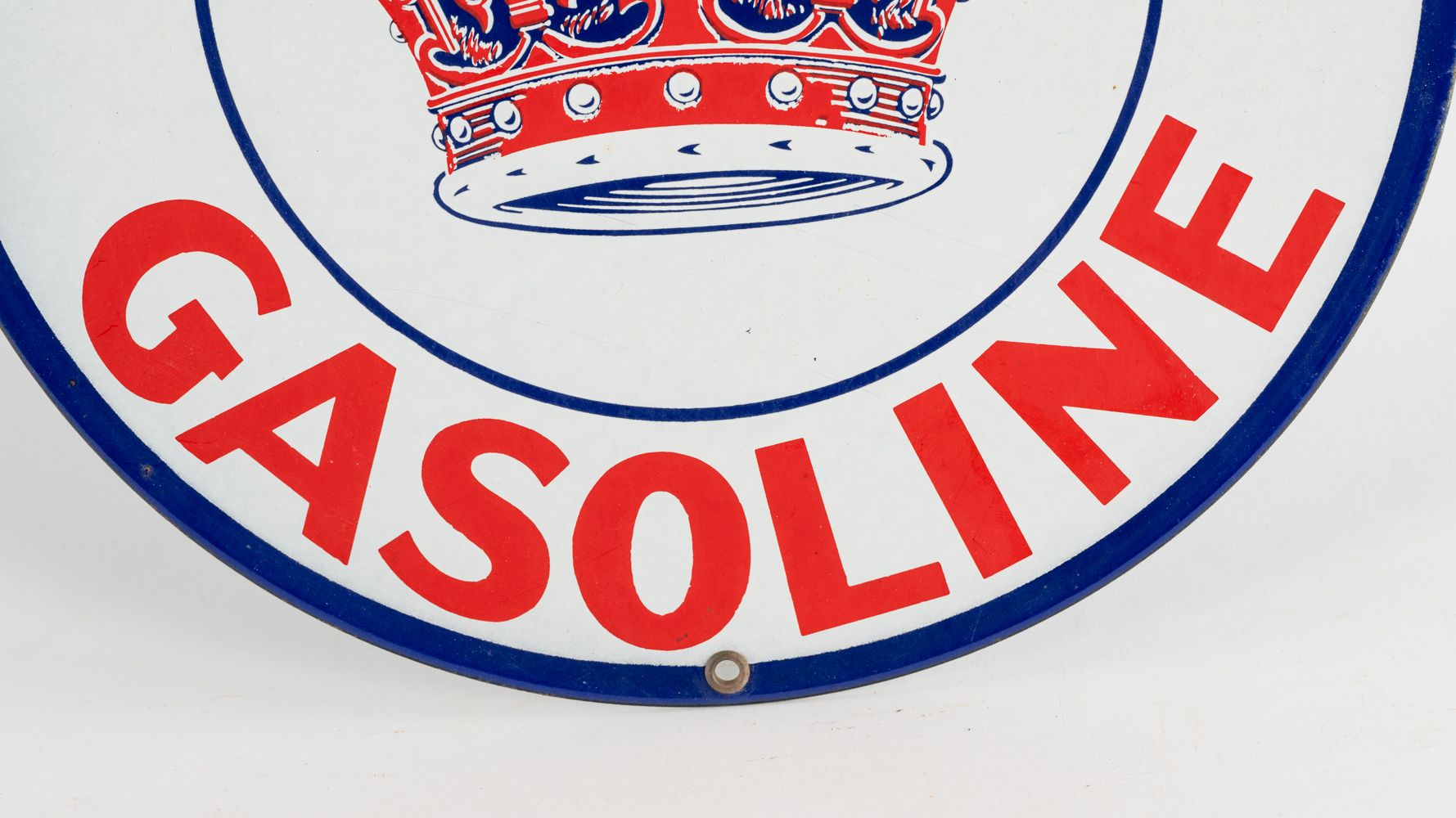 Red Crown Single-Sided Porcelain Sign Auction | Mecum On Time