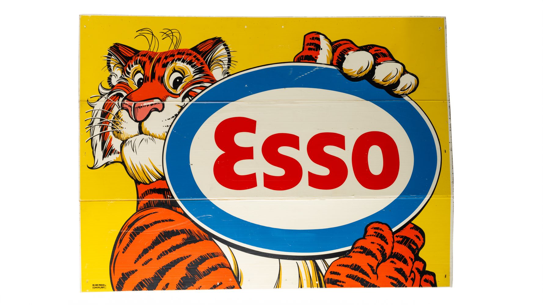 Esso Single-Sided Corrugated Vinyl Sign Auction | Mecum On Time