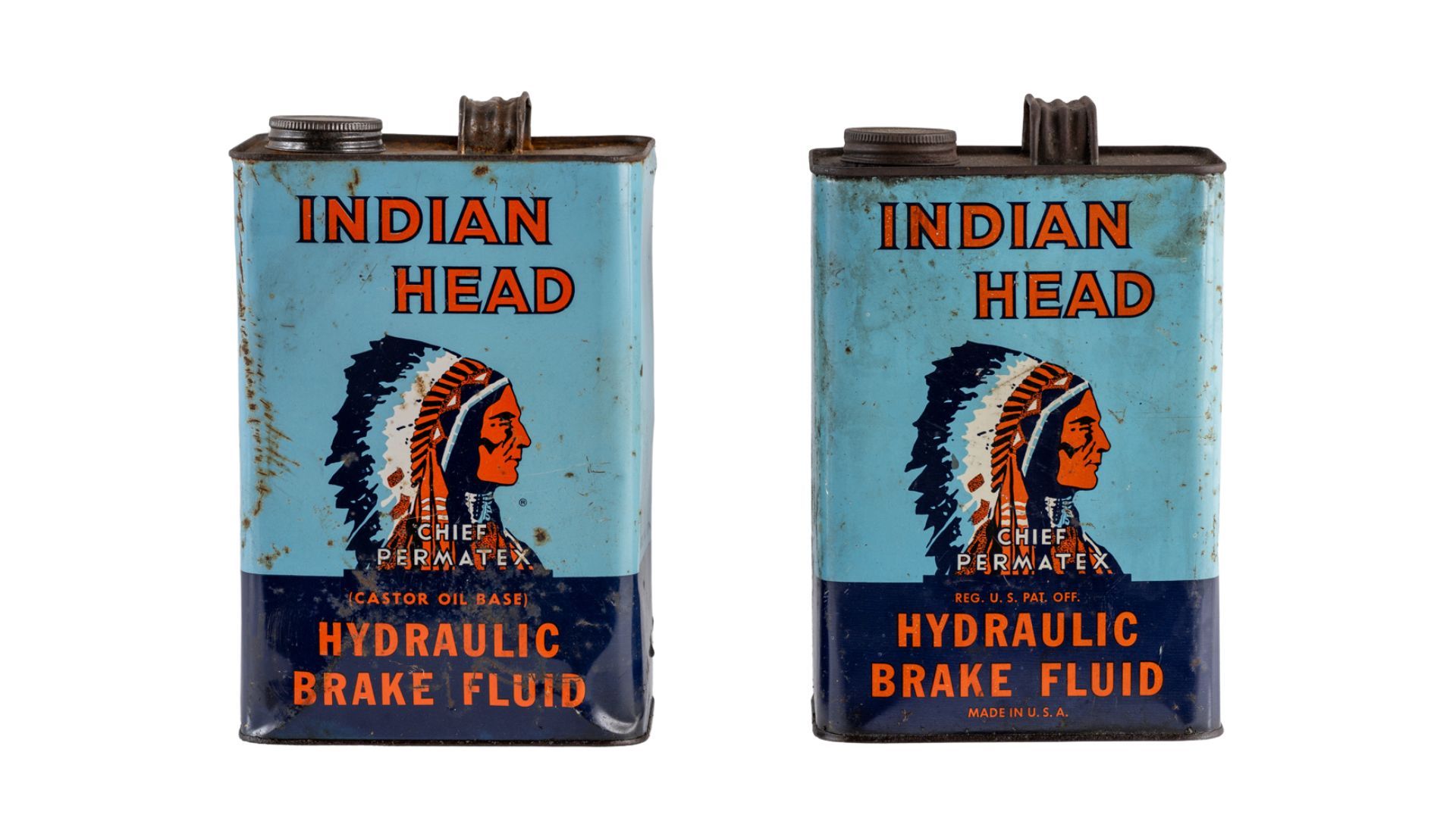 Indian Head 1-Gallon Hydraulic Brake Fluid Cans Auction | Mecum On