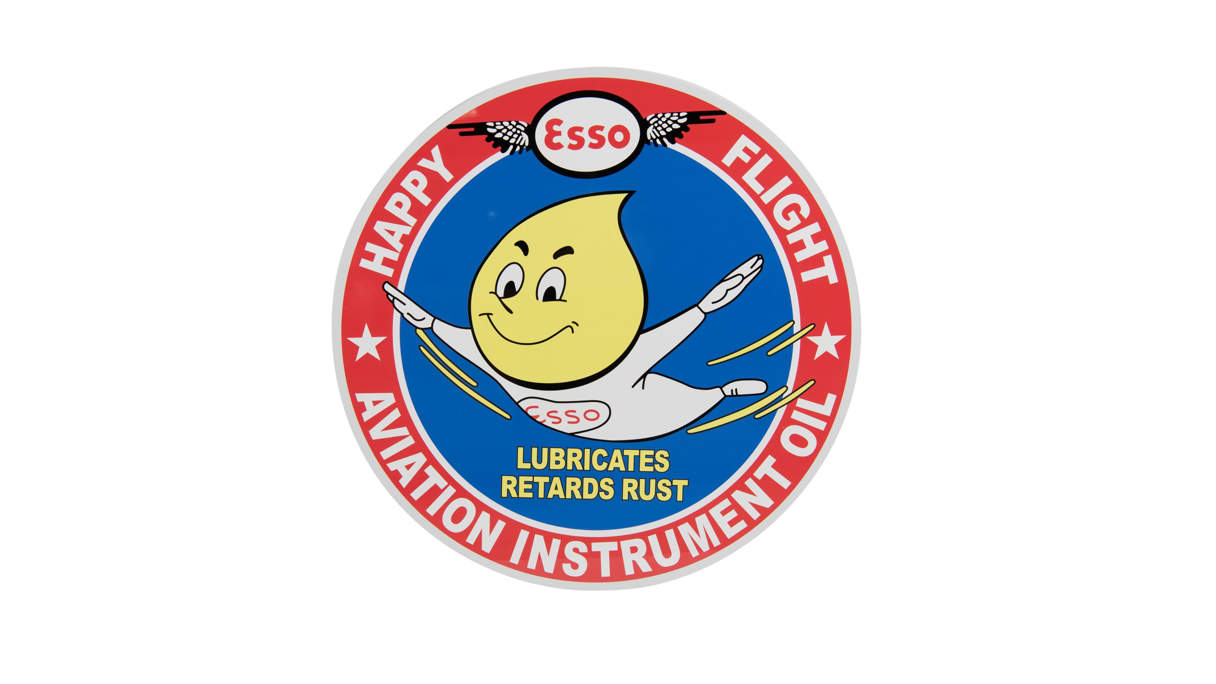 Esso Aviation Oil Single-Sided Aluminum Sign Auction | Mecum On Time
