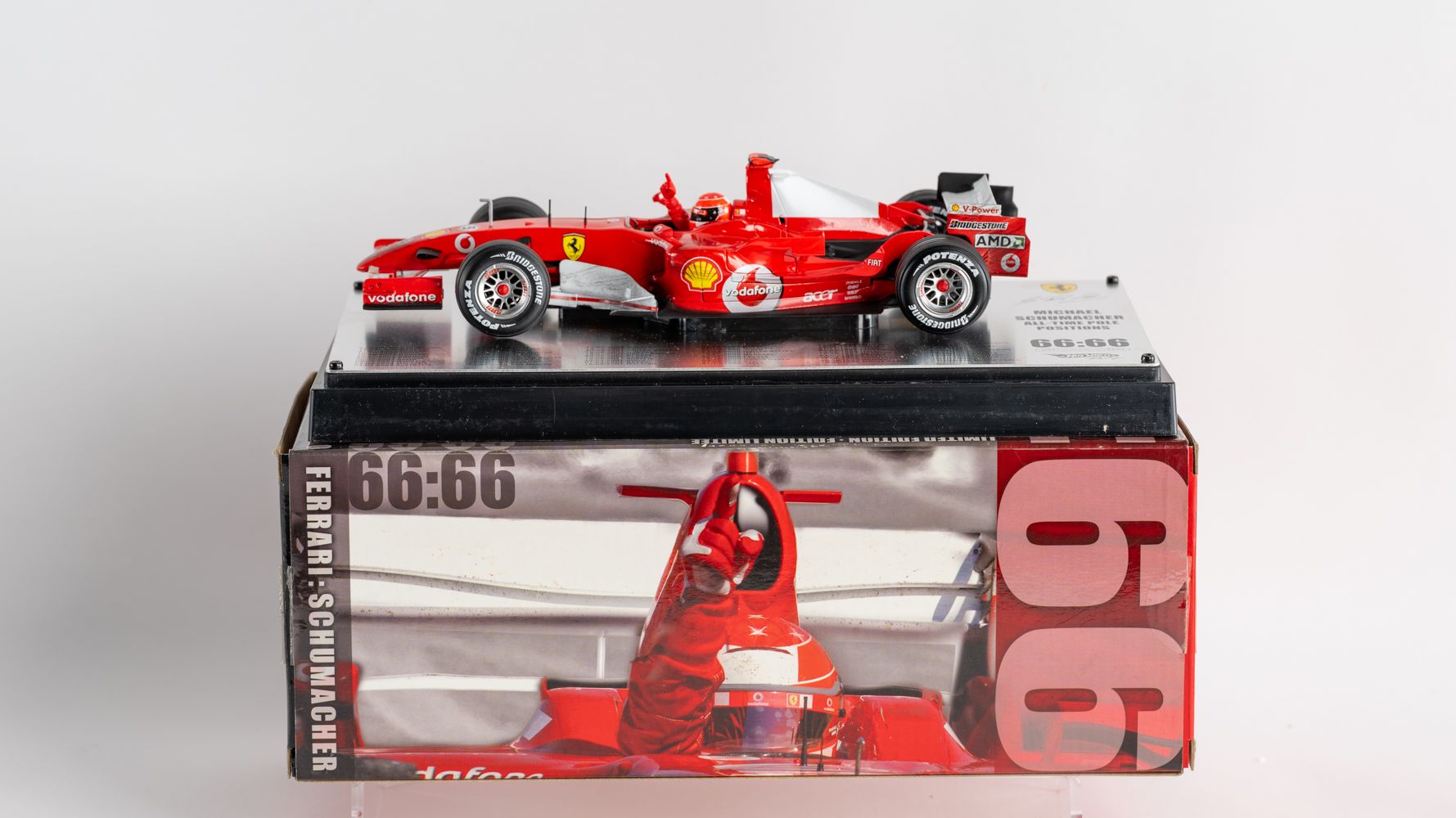 Hot Wheels Elite Ferrari F1 Cars, & Michael Schumacher Helmet