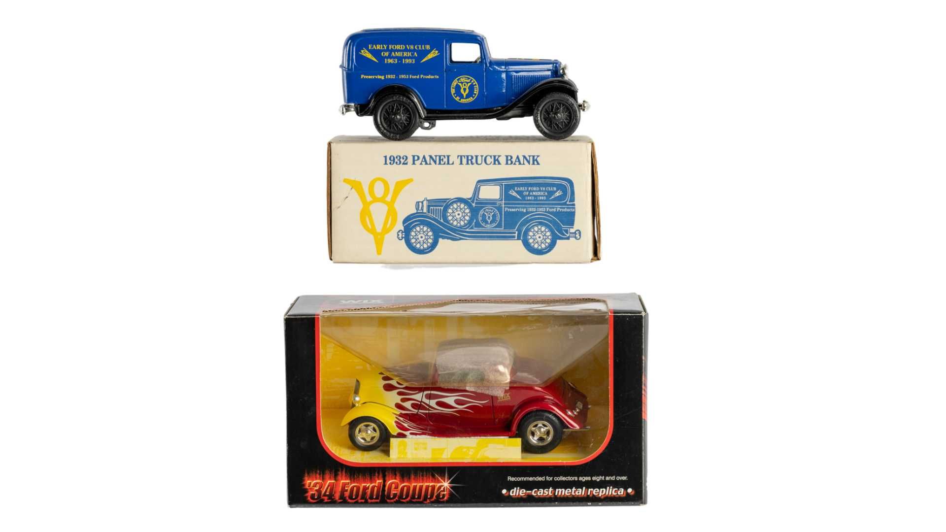 Ford V8 Club 1932 Truck Bank & 1932 Ford Coupe Die-Cast