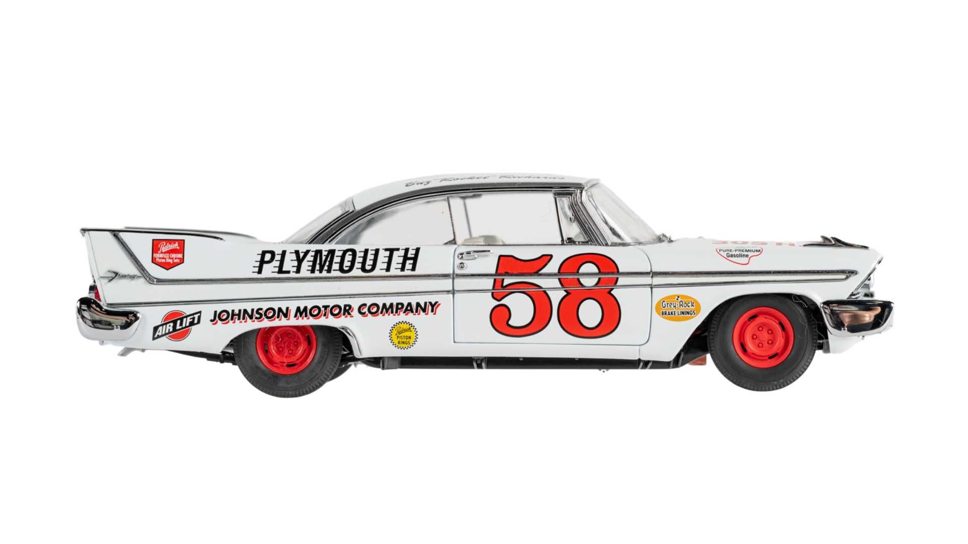 ダンバリーミント製　1958 プリムスフューリー　1:24 The Danbury Mint 1958 Plymouth Fury Stock Car Auction | Mecum On Time