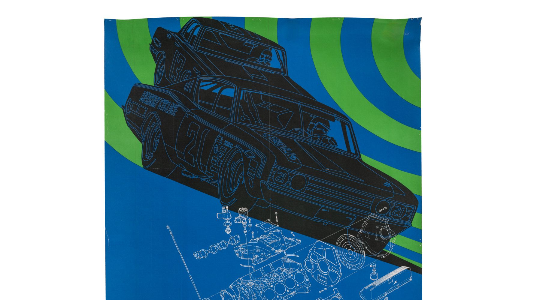 1970 Powered By Ford 429SCJ Showroom Poster Auction | Mecum On Time