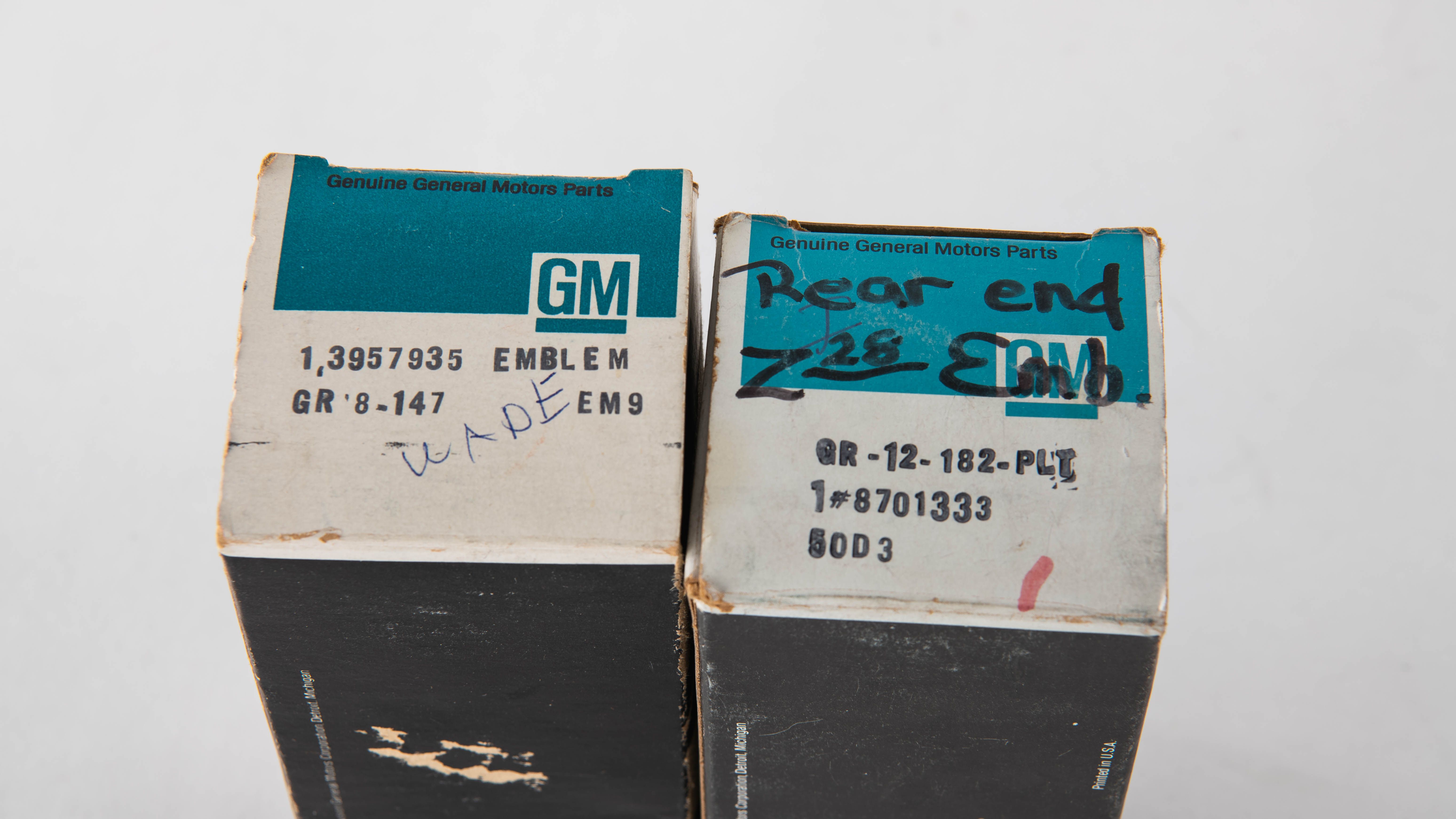 NOS 1969 Camaro Z28 Emblems, Part No. 3943256, 3949681-2 Auction