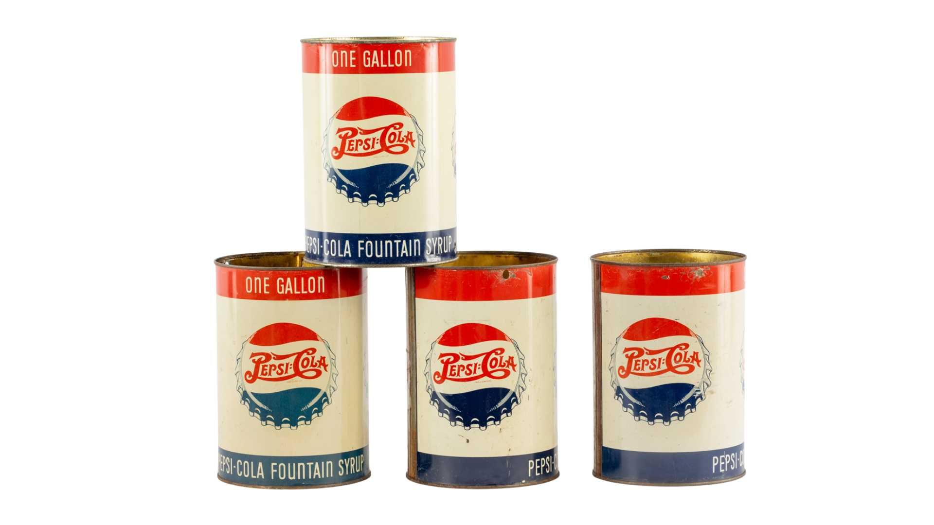 1940's-1950's Pepsi-Cola 1 Gallon Syrup Cans Auction | Mecum On Time