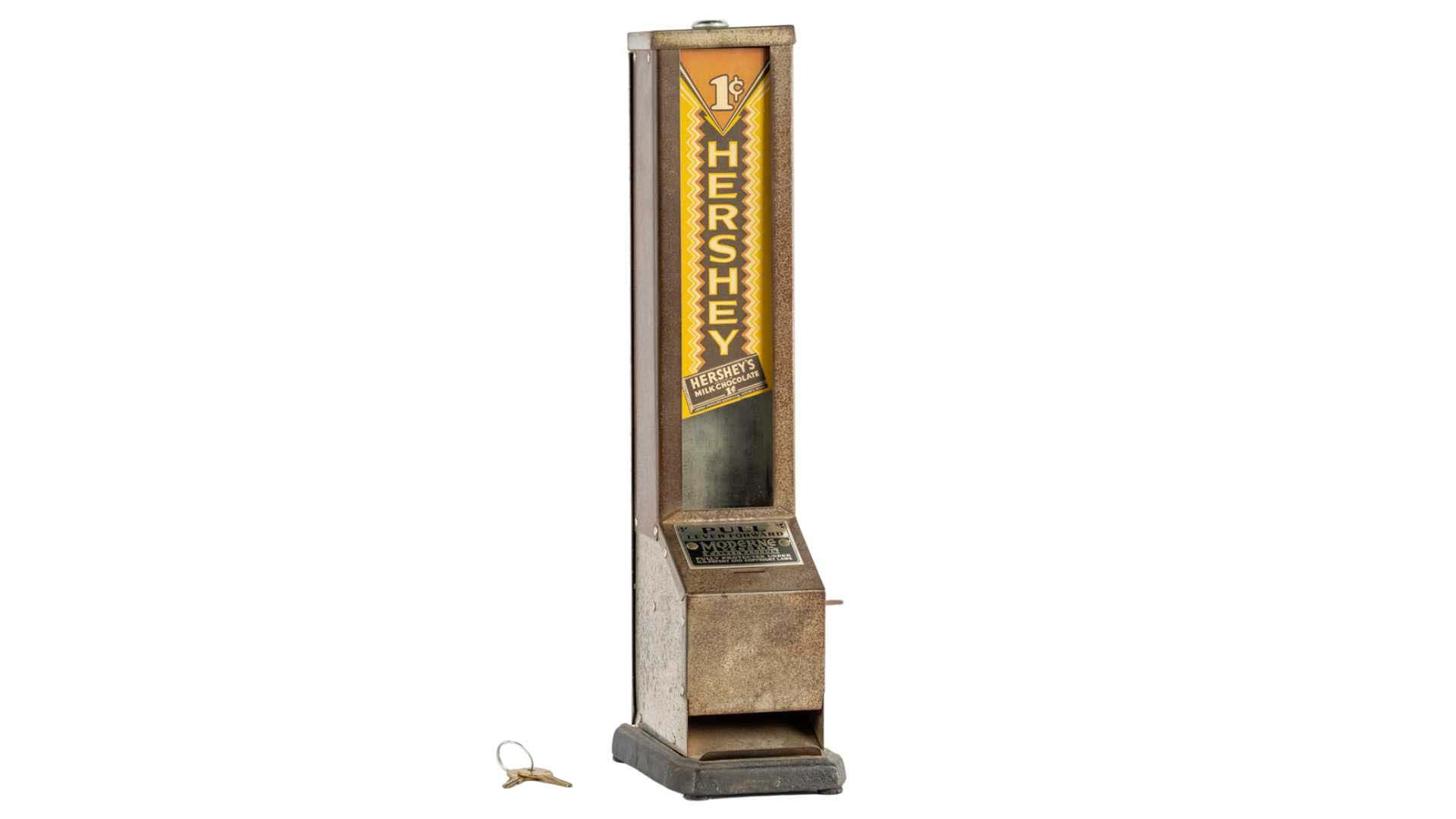 1930s Hershey's Milk Chocolate Moderne Vendor Machine Auction