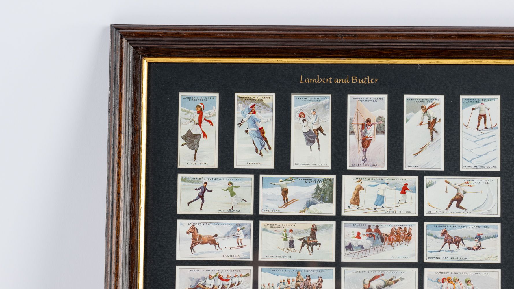 lambert & butler cigarette cards 1914 Lambert & Butler Cigarette Cards Winter Sports Framed Winter Sport Tobacco  Cards Auction