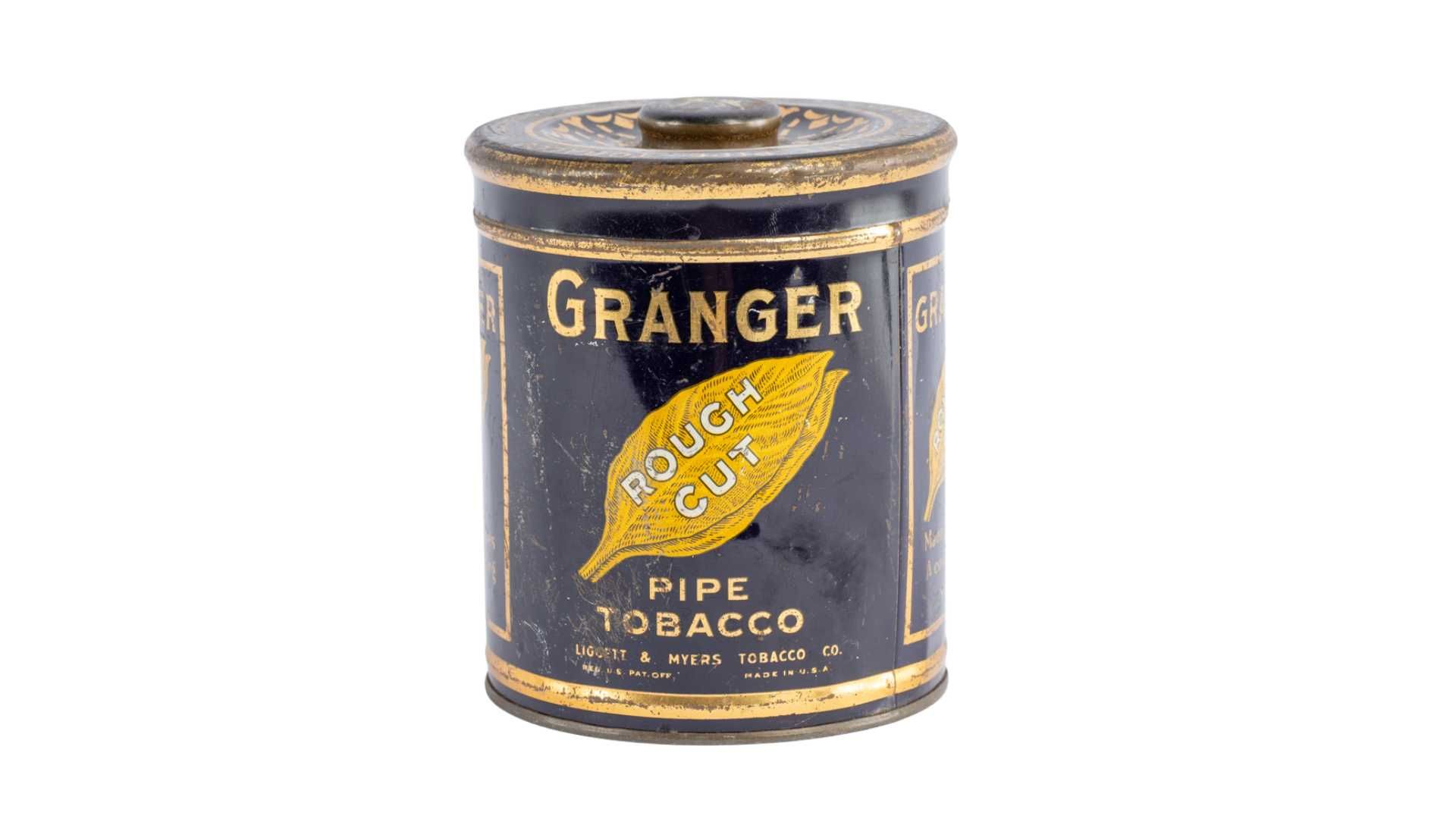 rough cut tobacco Granger Rough Cut Pipe Tobacco Tin Auction