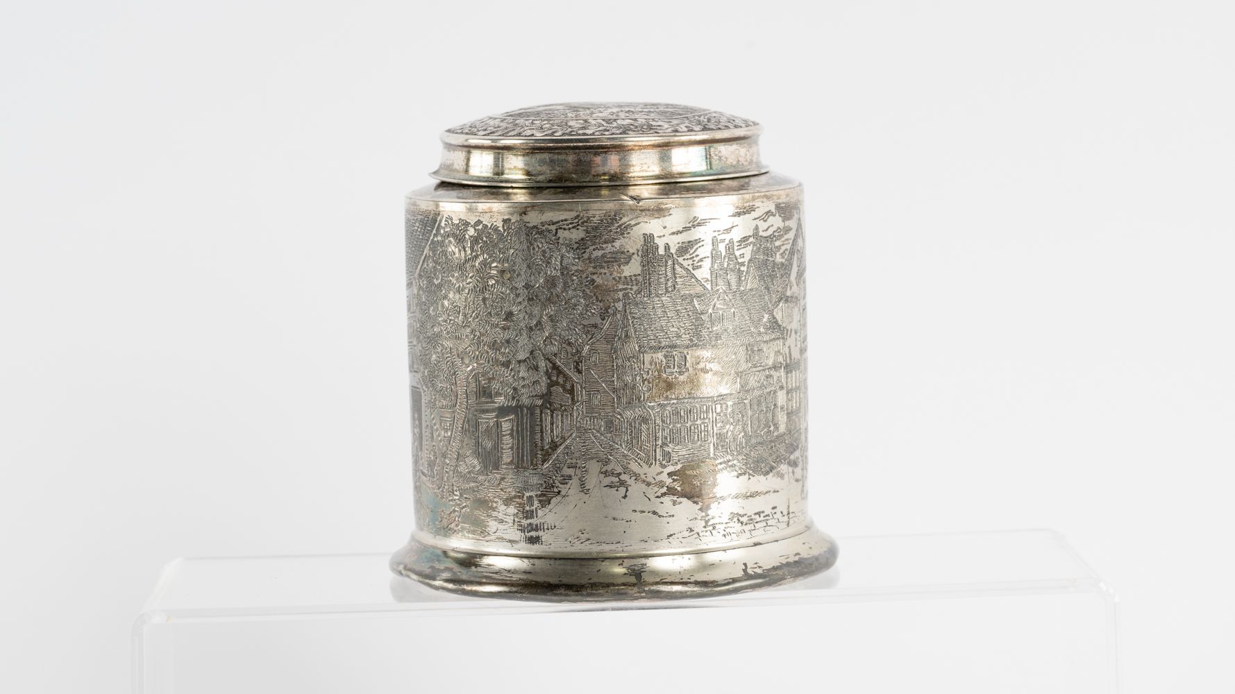 1890s Reed & Barton Blue Boar Silver-Plated Humidor & 1910 Tobacco Tin  Auction
