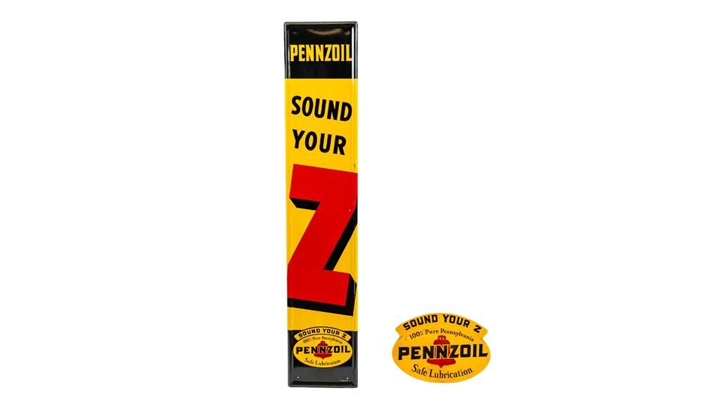 1951 & 1954 Pennzoil Tin Signs Auction | Mecum On Time