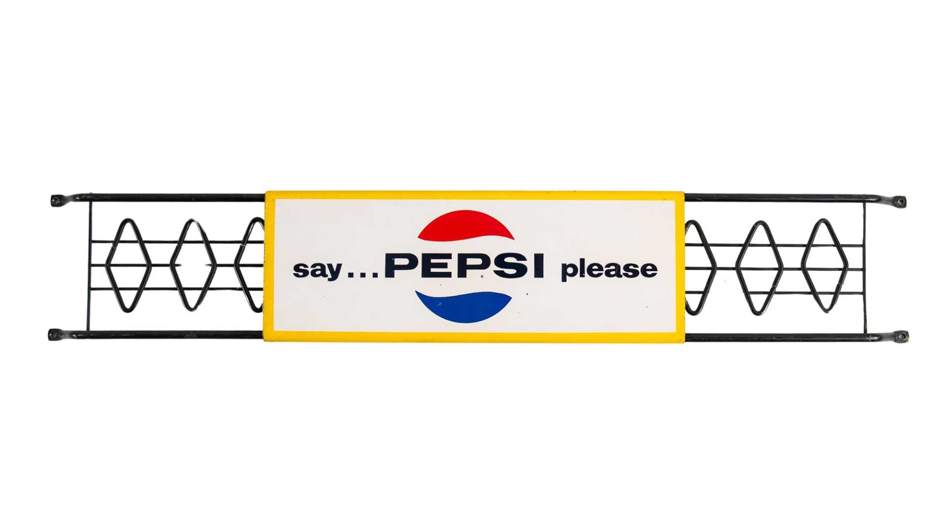 1965 Pepsi Single-Sided Tin Door Push Auction | Mecum On Time