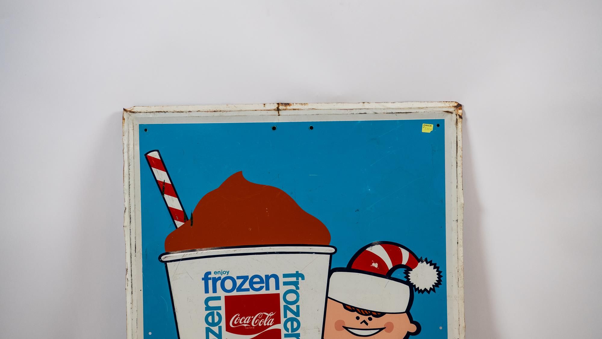 1969 Frozen Coca-Cola Single-Sided Tin Sign Auction | Mecum On Time