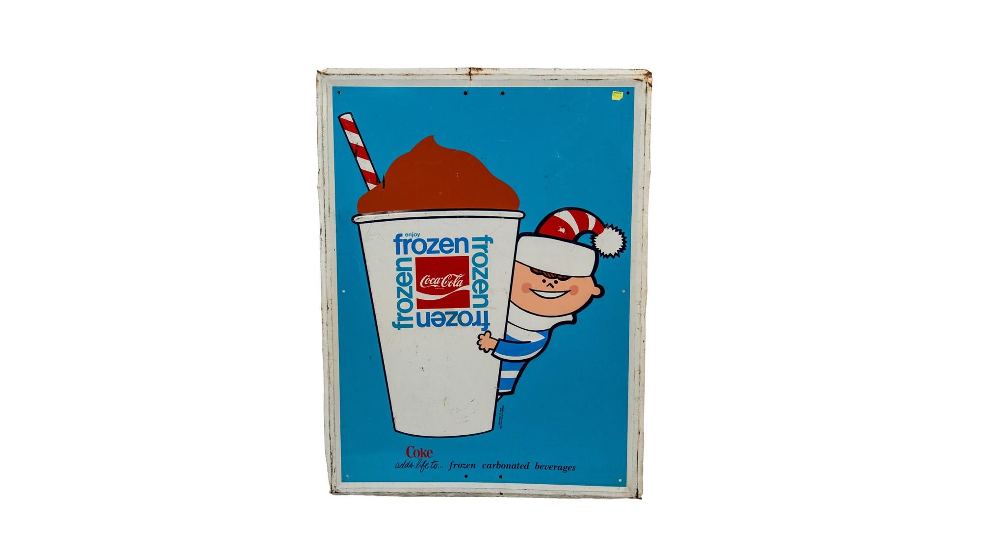 1969 Frozen Coca-Cola Single-Sided Tin Sign Auction | Mecum On Time