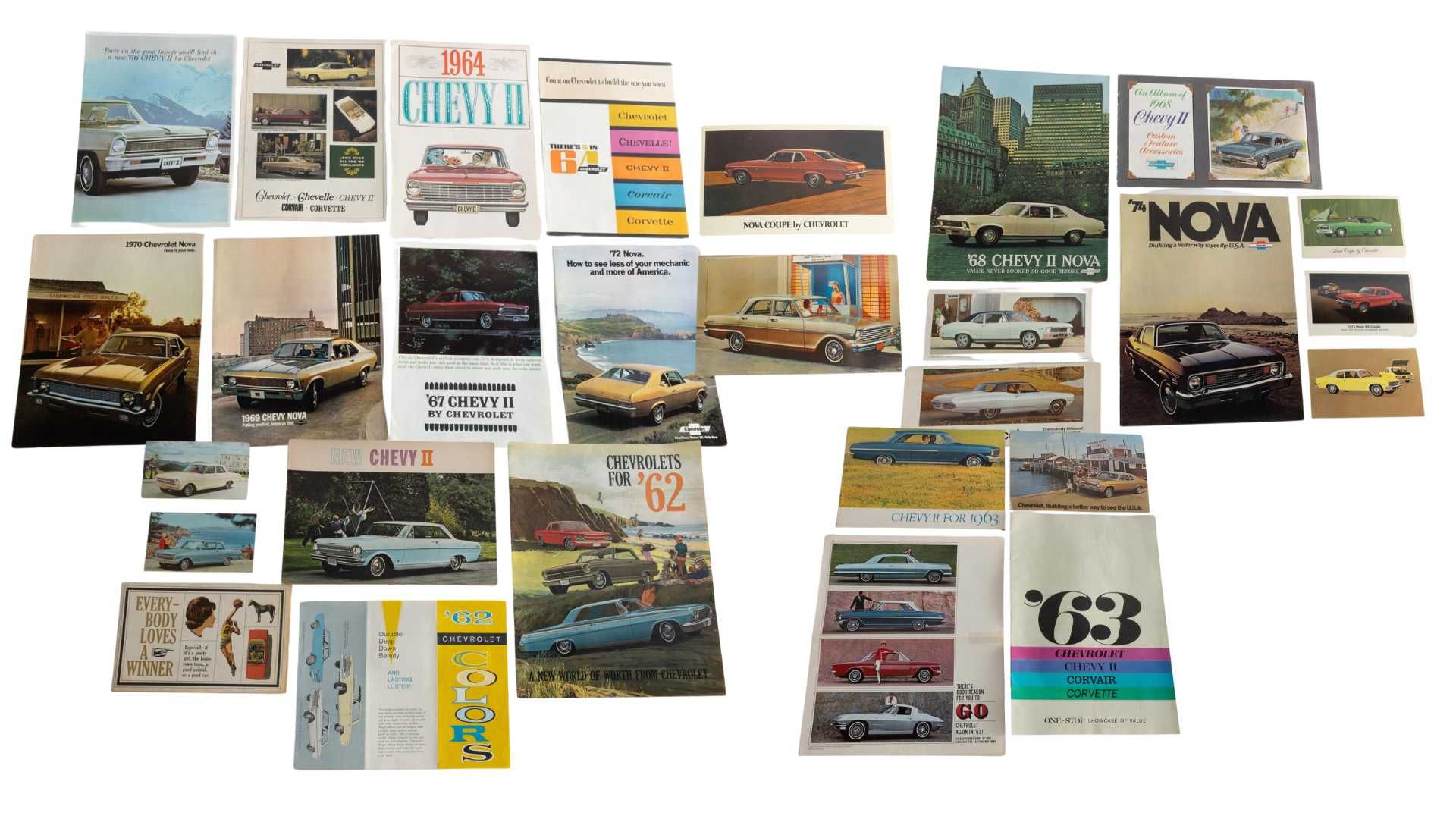 1964, 1969, 1970, 1972, 1974 Chevrolet Chevy II/Nova Sales
