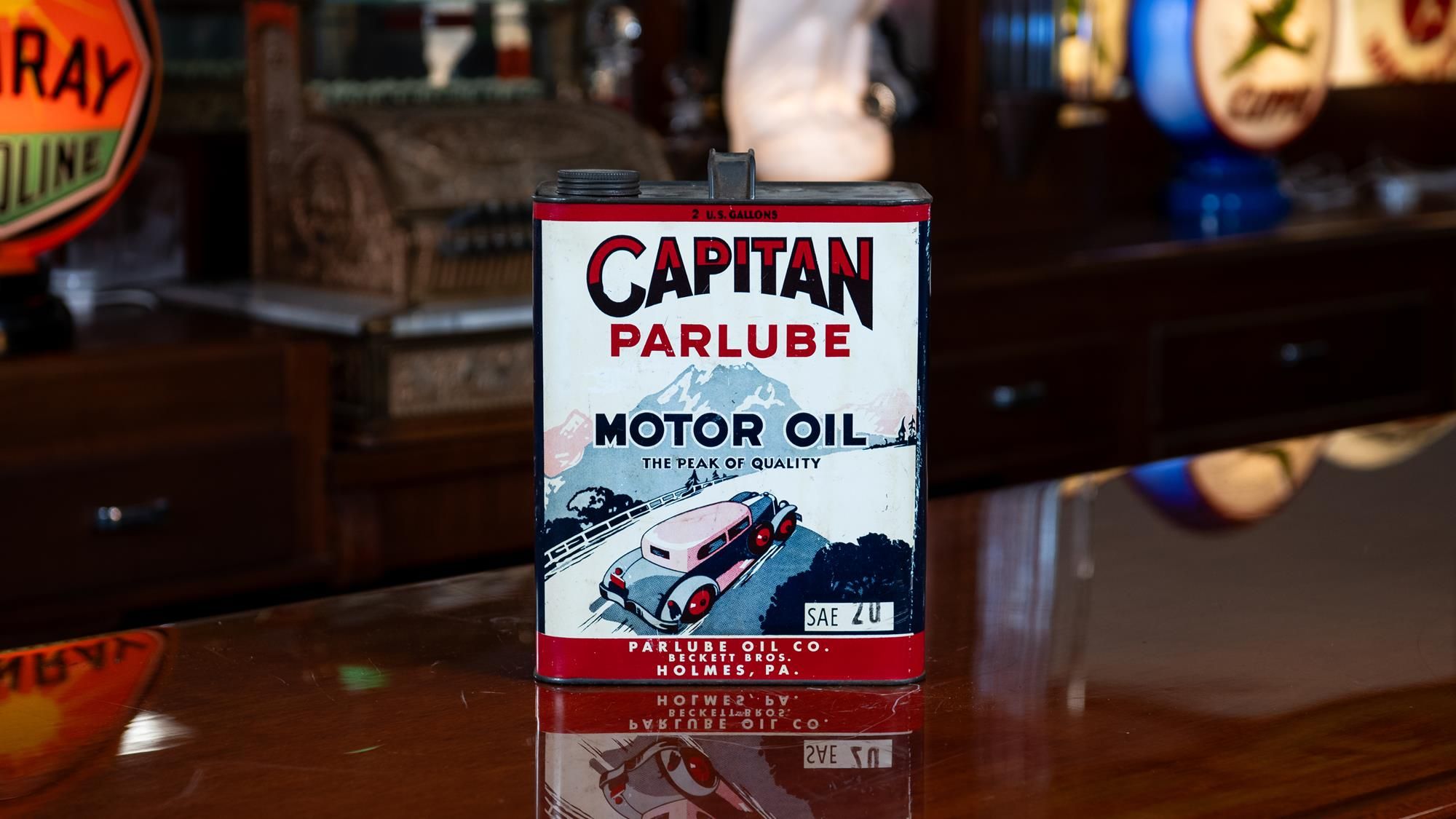 Rare 1930s Capitan Parlube 2-Gallon Oil Can Auction | Mecum On Time