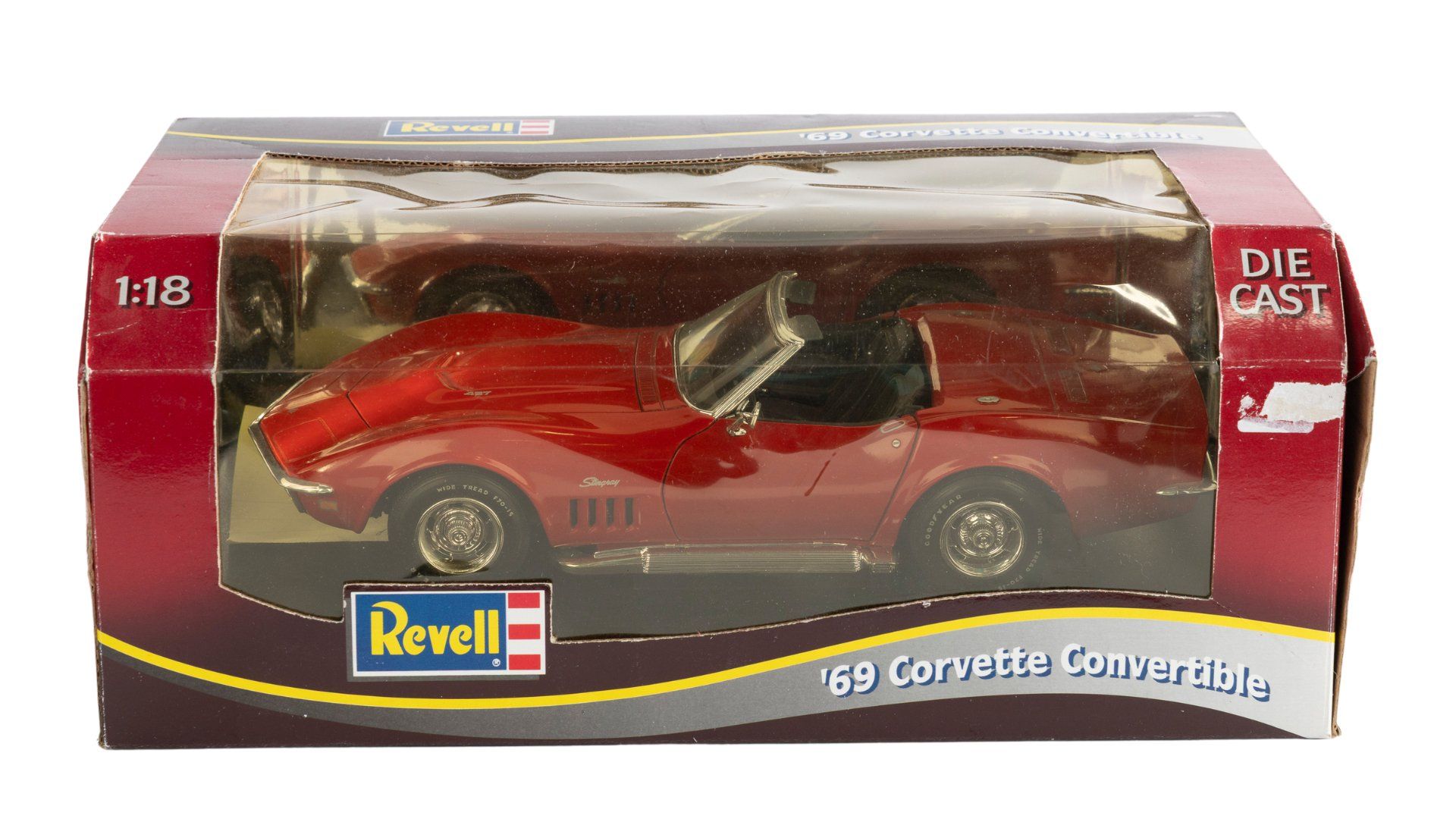 Revell 1:18 1969 Corvette Convertible Die-Cast Model, Red Auction